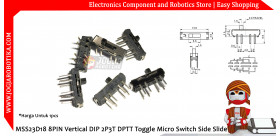 MSS23D18 8PIN Vertical DIP 2P3T DPTT Toggle Micro Switch Side Slide