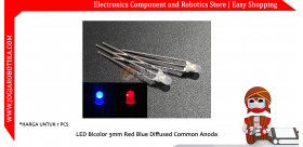 LED Bicolor 3mm Red Blue Diffused Common Anoda