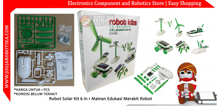 Robot Solar Kit 6 in 1 Mainan Edukasi Merakit Robot