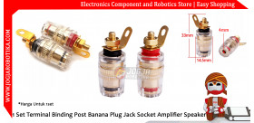 1 Set Terminal Binding Post Banana Plug Jack Socket Amplifier Speaker
