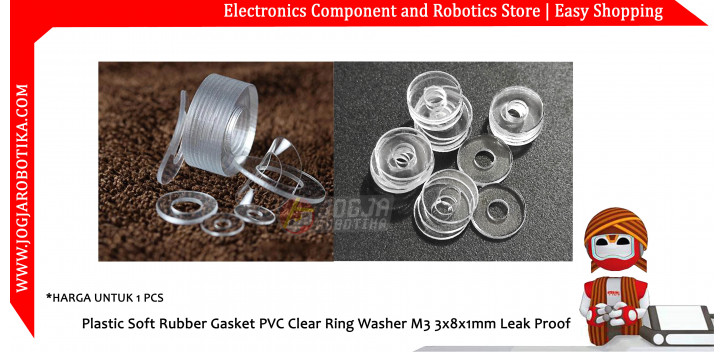 Plastic Soft Rubber Gasket PVC Clear Ring Washer M3 3x8x1mm Leak Proof