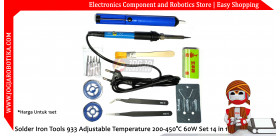 Solder Iron Tools 933 Adjustable Temperature 200-450°C 60W Set 14 in 1