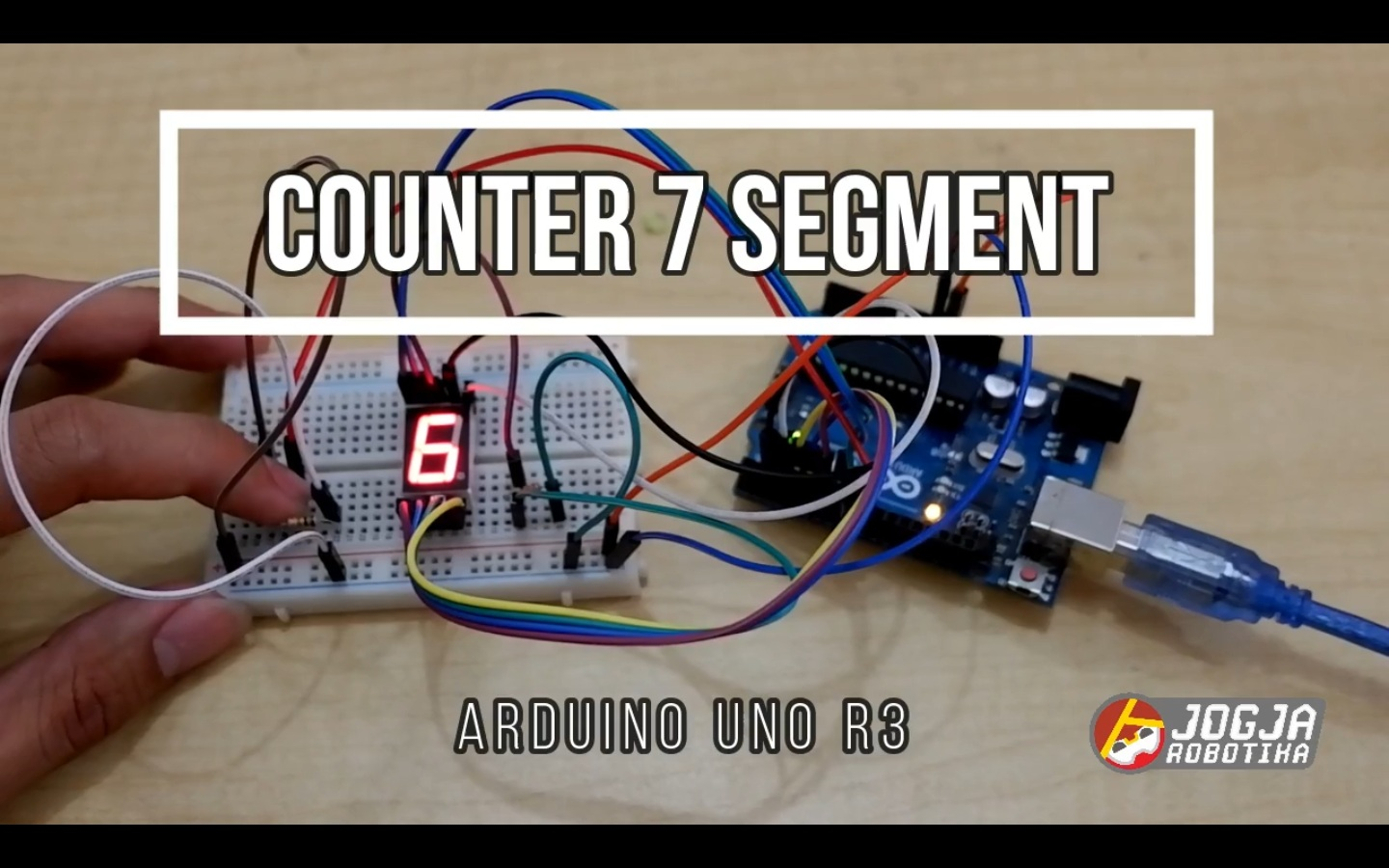 Counter Seven Segment dengan Arduino Uno R3