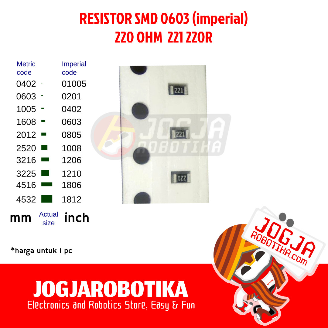 1K Ohm SMD 0603 Resistor