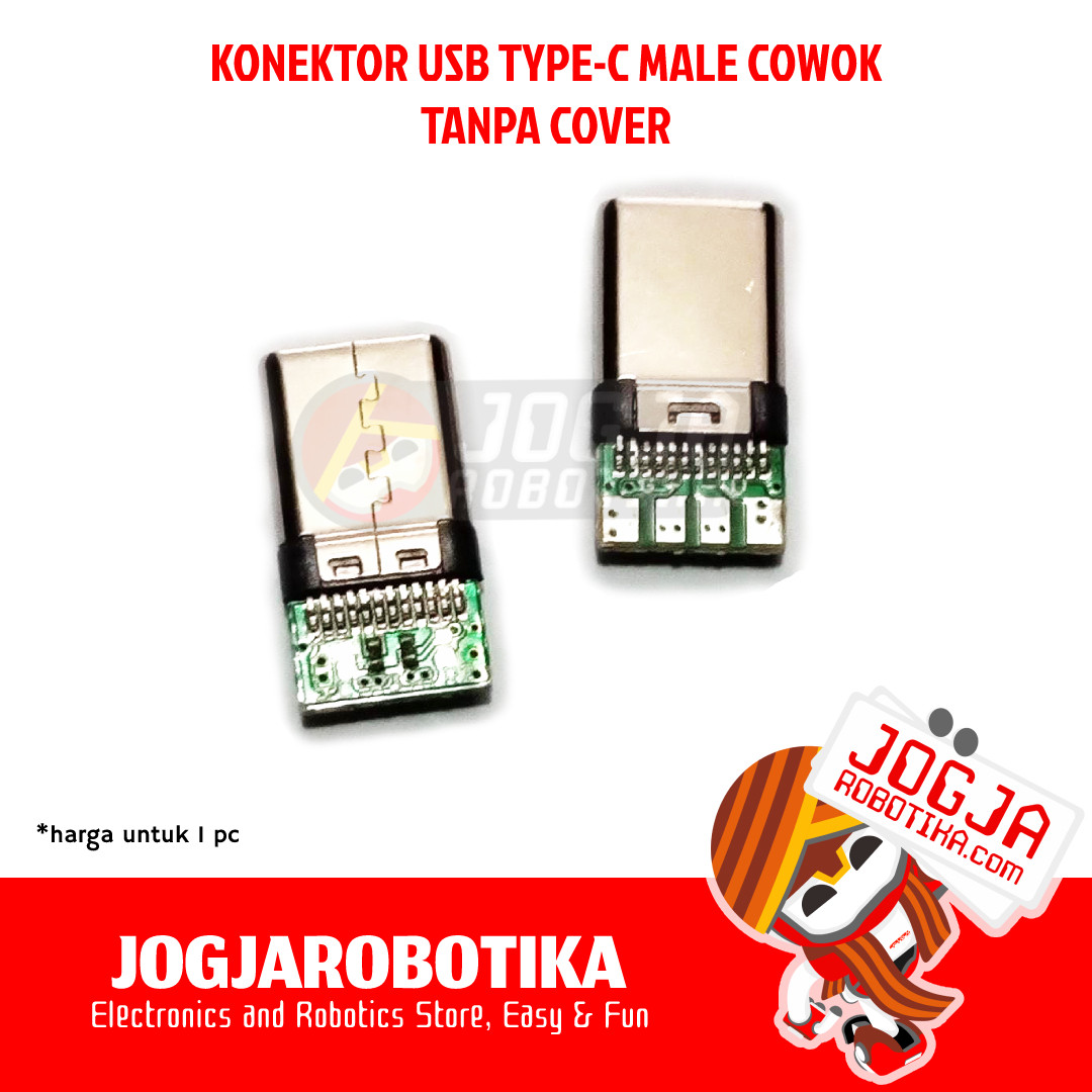 KONEKTOR CONNECTOR USB TYPE-C TIPE C MALE COWOK (TANPA COVER)