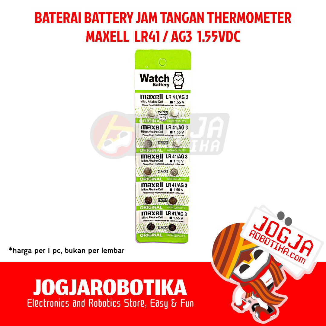 BATERAI BATTERY JAM TANGAN THERMOMETER LR41 LR 41 AG3 AG 3 1.55VDC