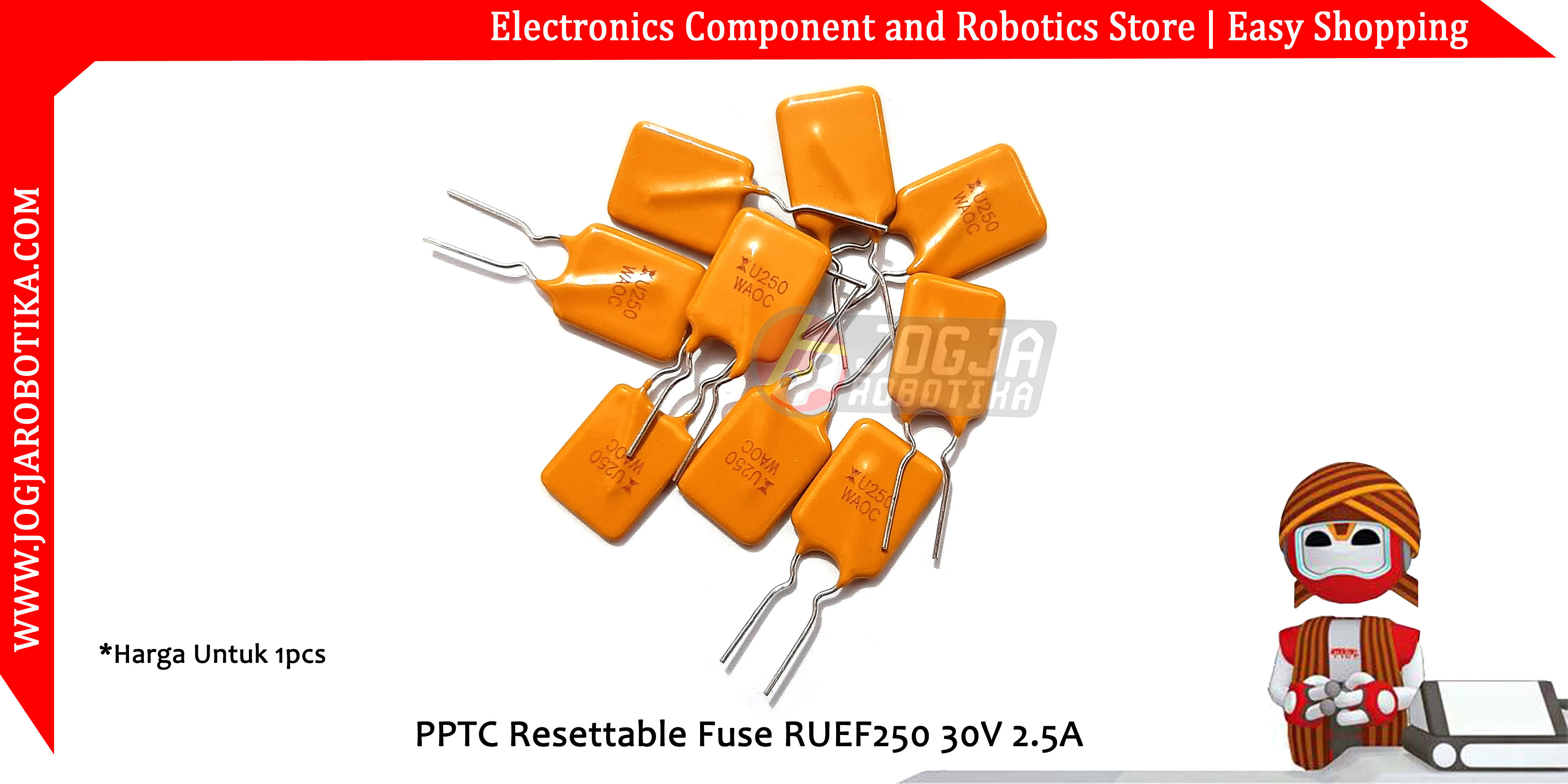 PPTC Resettable Fuse RUEF250 30V 2.5A
