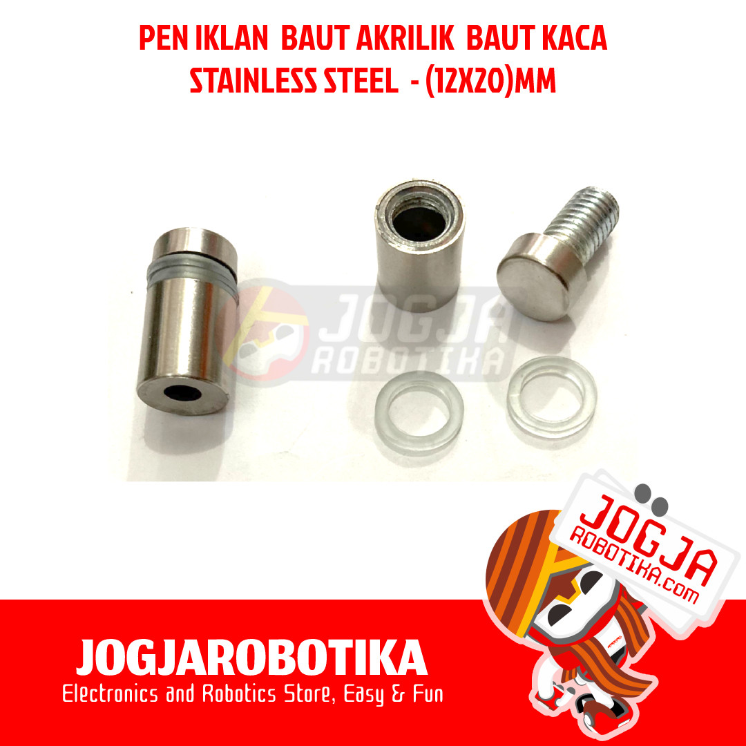 PEN IKLAN BAUT AKRILIK BAUT KACA STAINLESS - (12X20)MM