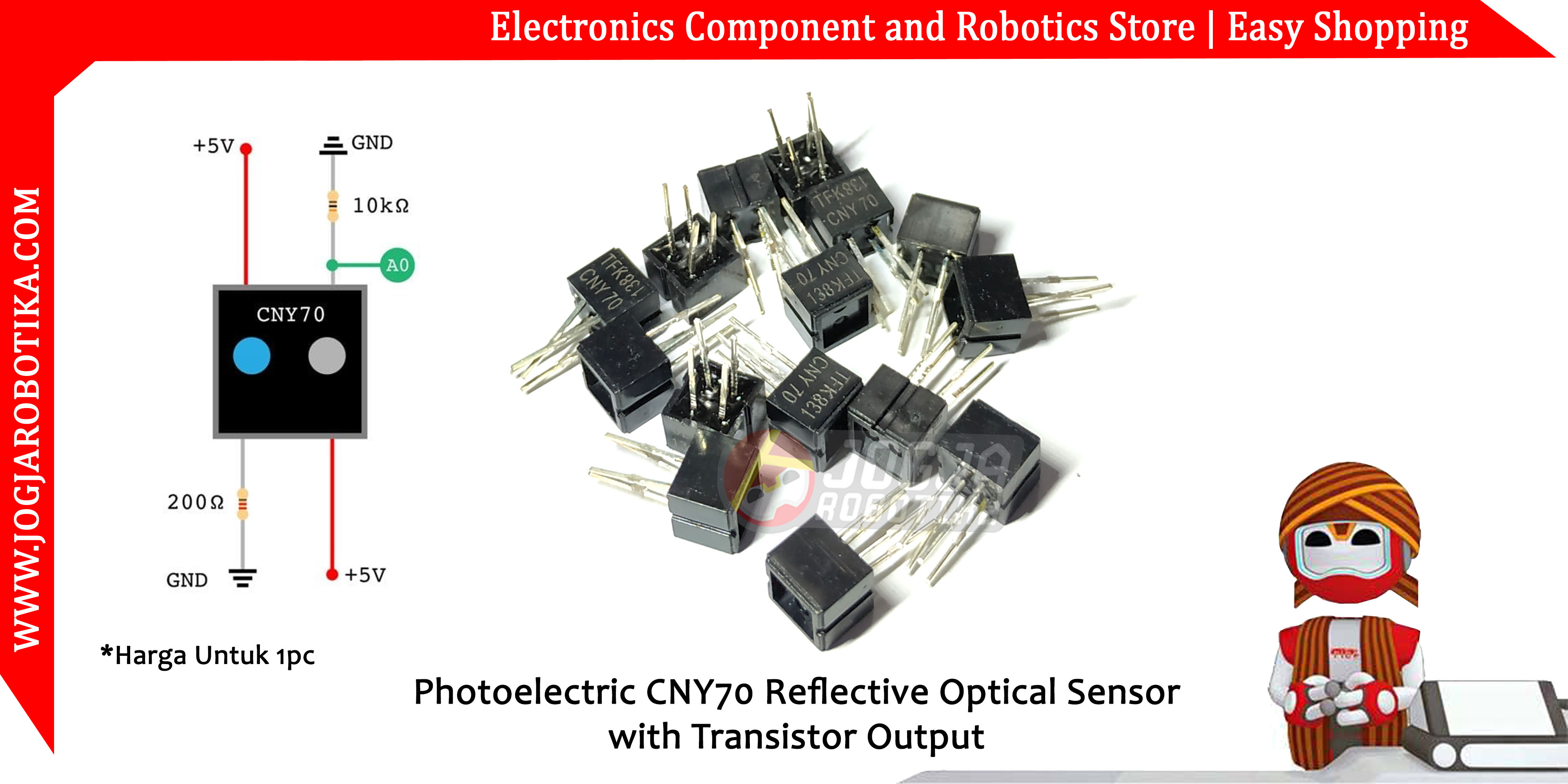 Photoelectric CNY70 Reflective Optical Sensor with Transistor Output