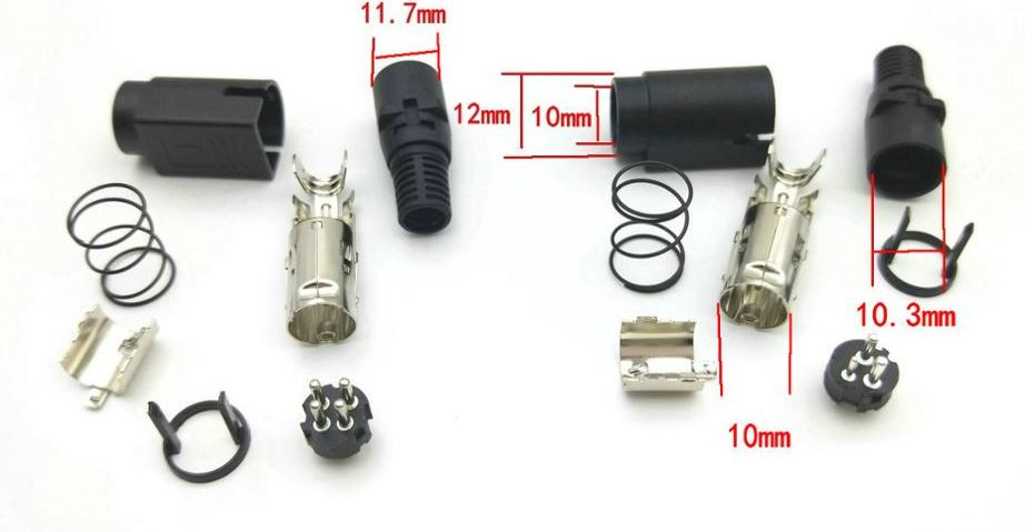 Mini Din 4 Pin P Big Core Connector Male Power Din Plug For TV LCD TFT
