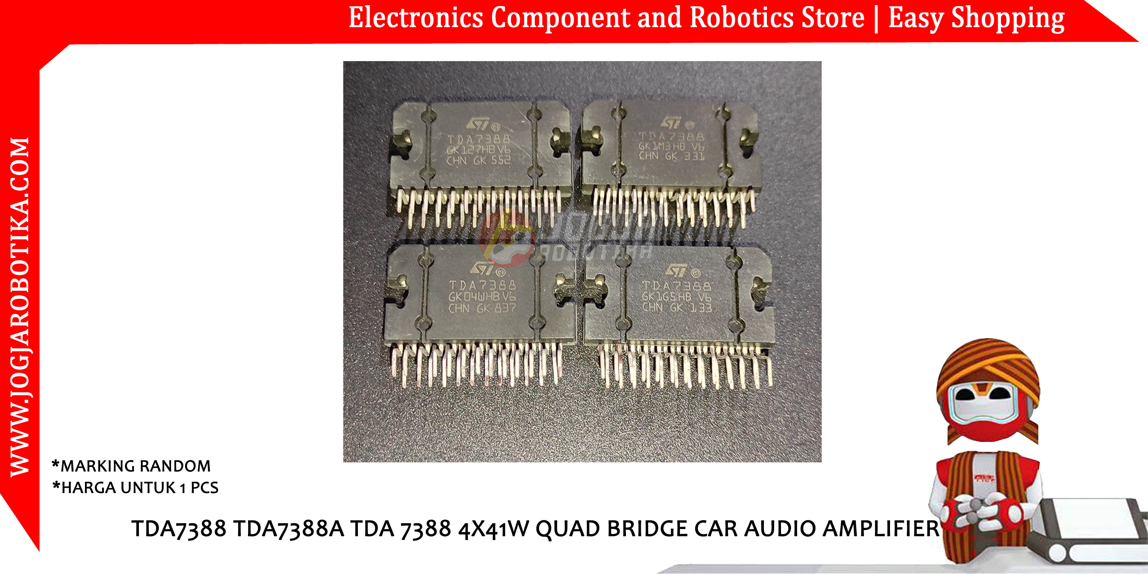 TDA7388 TDA7388A TDA 7388 4X41W QUAD BRIDGE CAR AUDIO AMPLIFIER