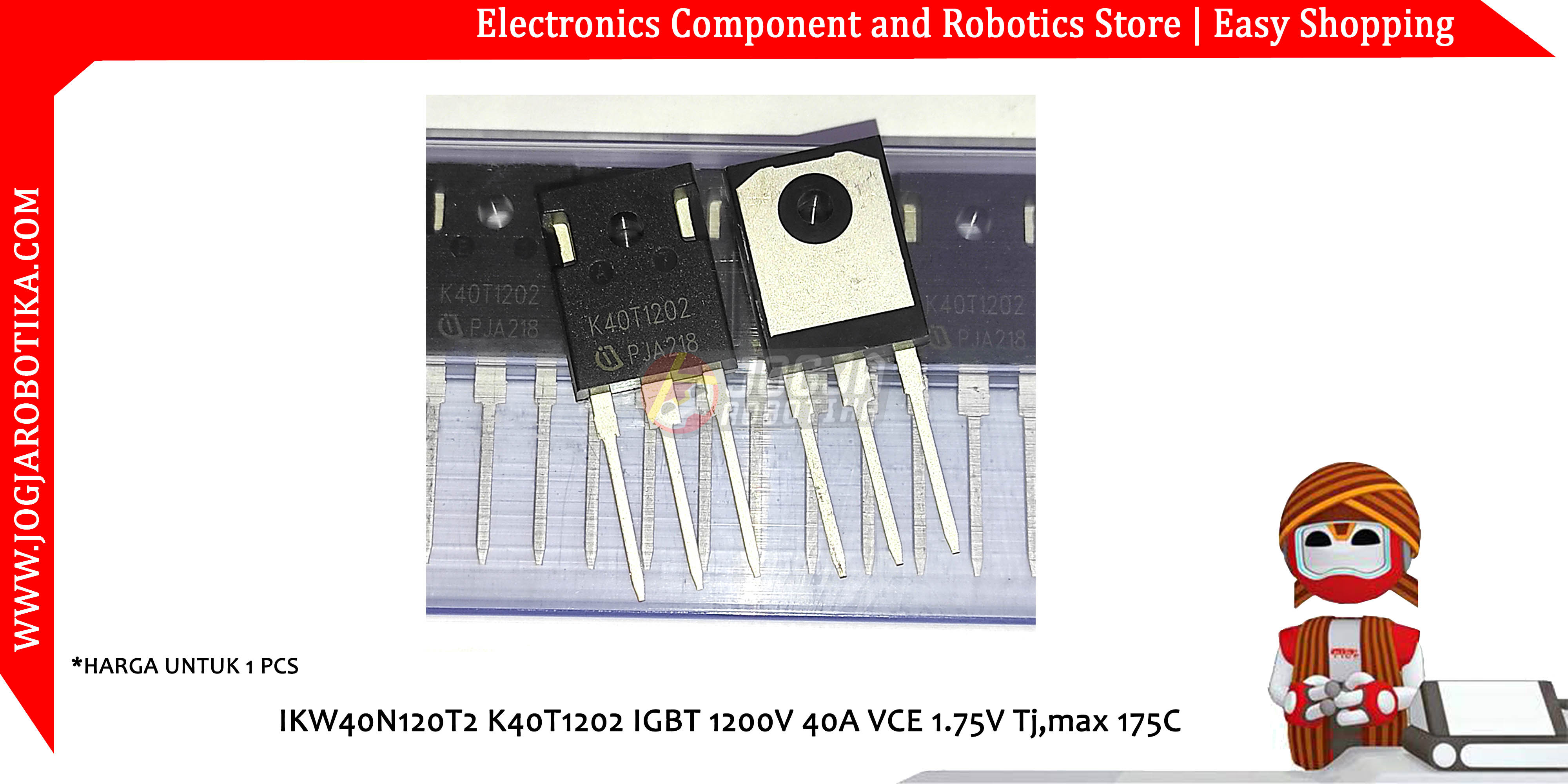 IKW40N120T2 K40T1202 IGBT 1200V 40A 1.75V Tj,max 175C