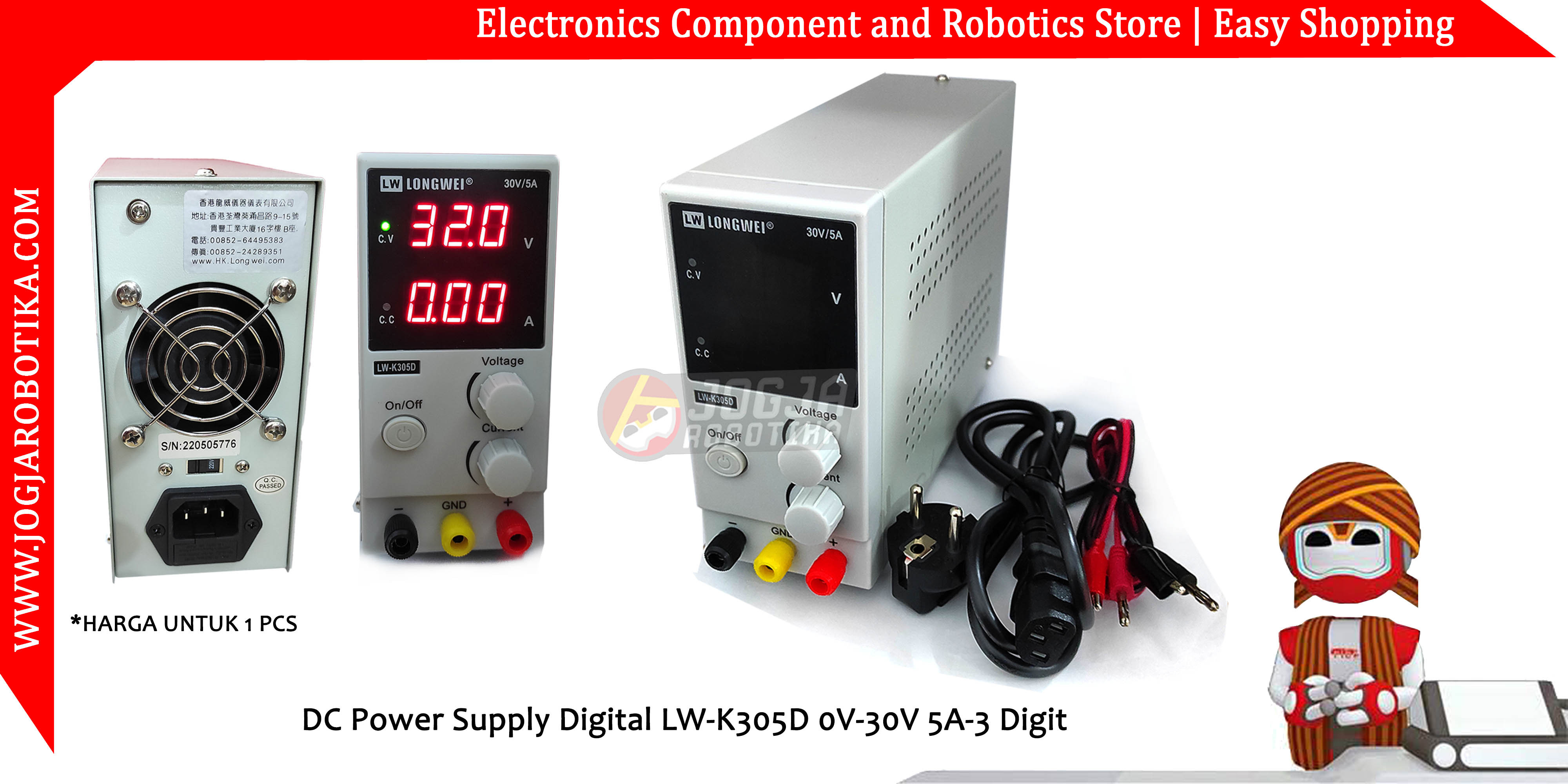 DC Power Supply LW-K305D 0V-30V 5A