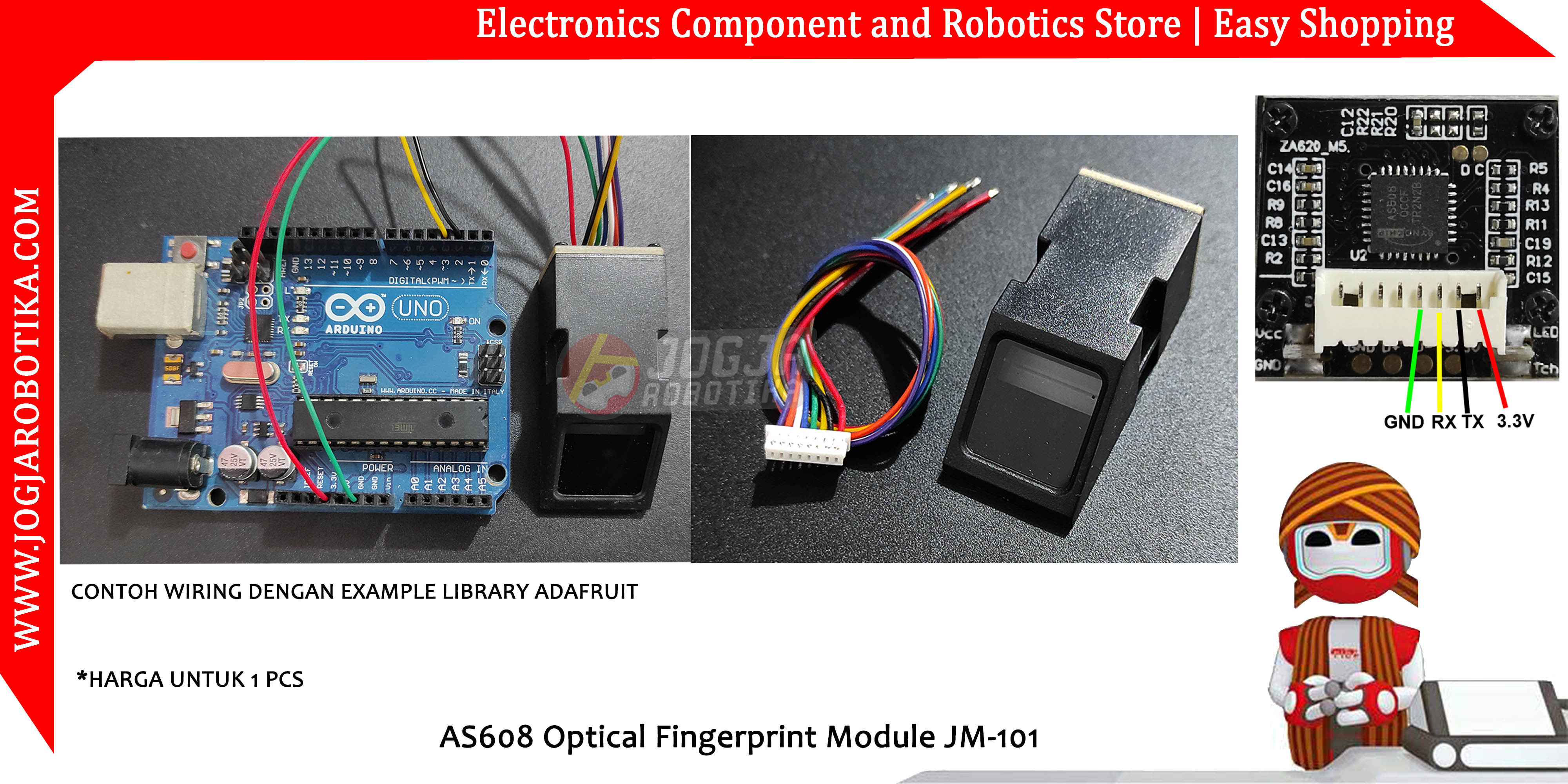 AS608 Optical Fingerprint Module JM-101