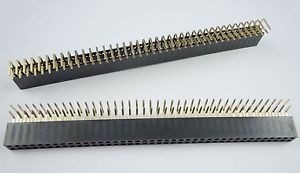 2x40 Pin Female Header Double Row Right Angle (2.54 mm)