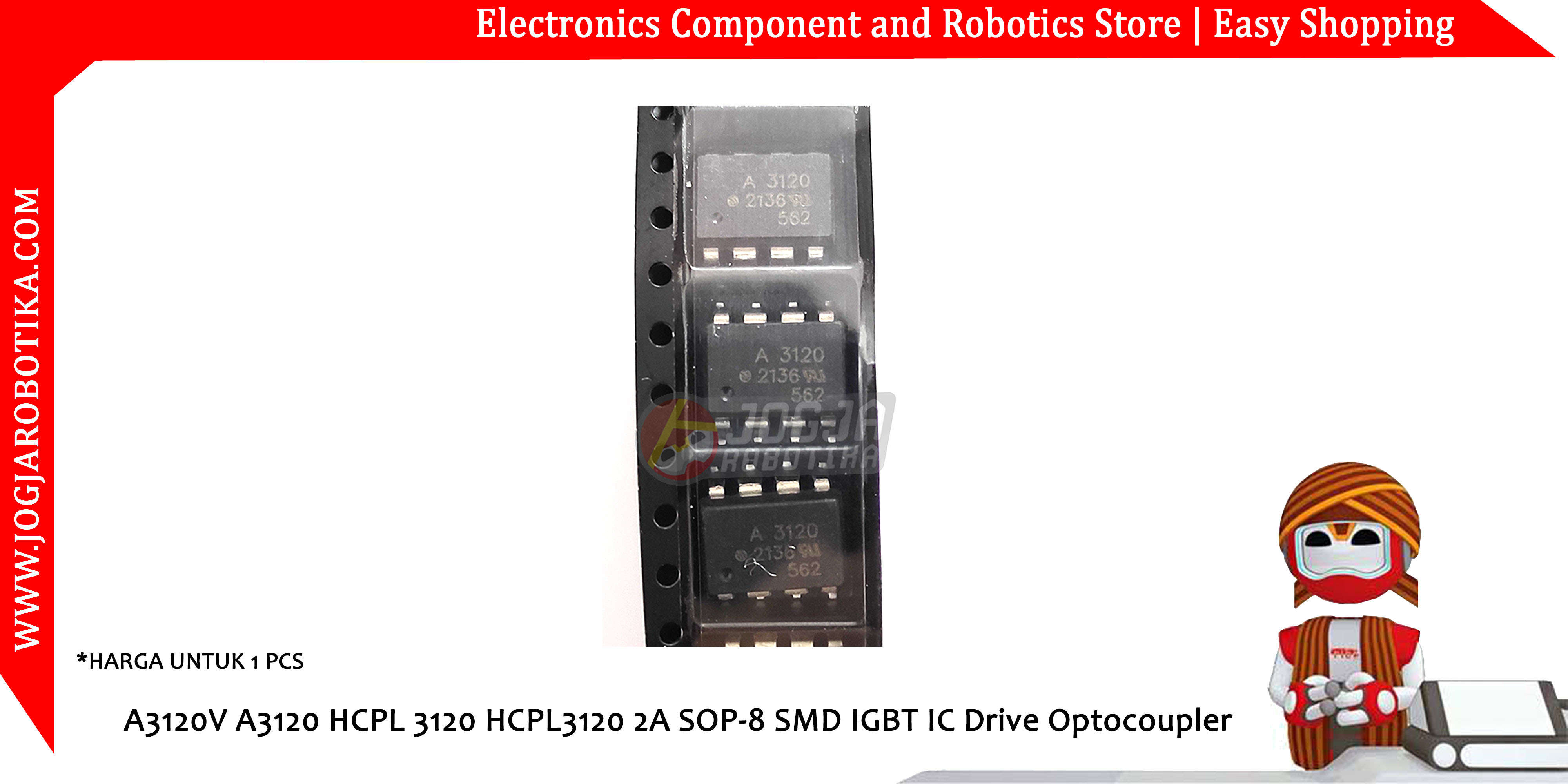 A3120V A3120 HCPL 3120 HCPL3120 2A  SOP-8 SMD IGBT IC Drive Optocoupler