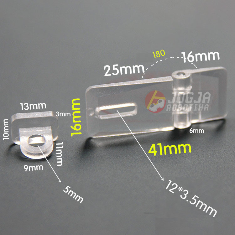 Gembok Kunci Grendel Akrilik Pengait Bening Kecil Lock Acrylic Overpal Latch