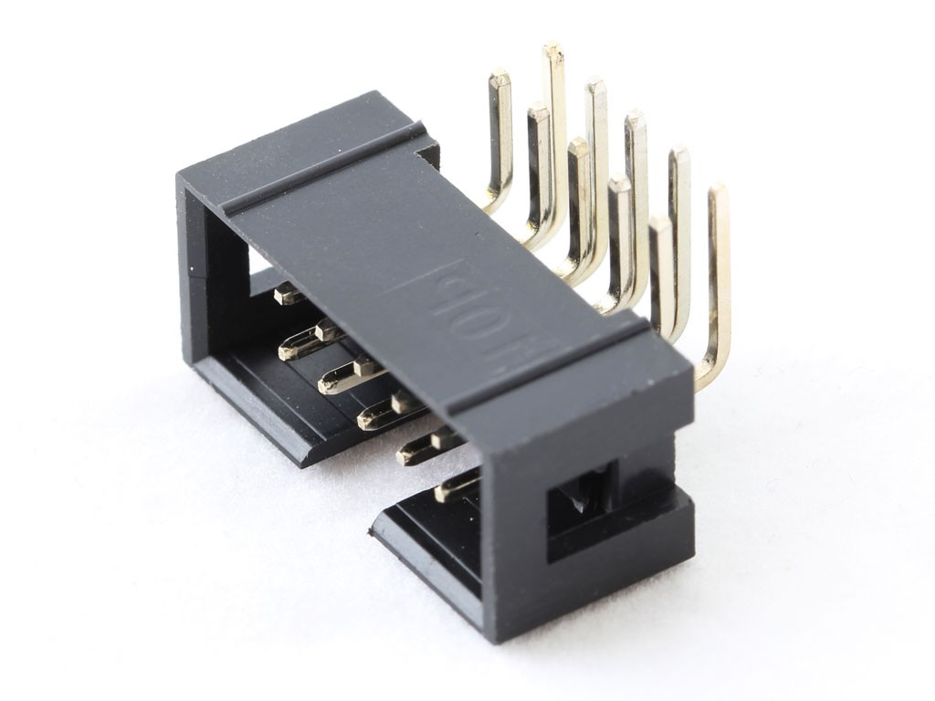 2x5 Pin Header Male With Cover Right Angle (kaki siku)