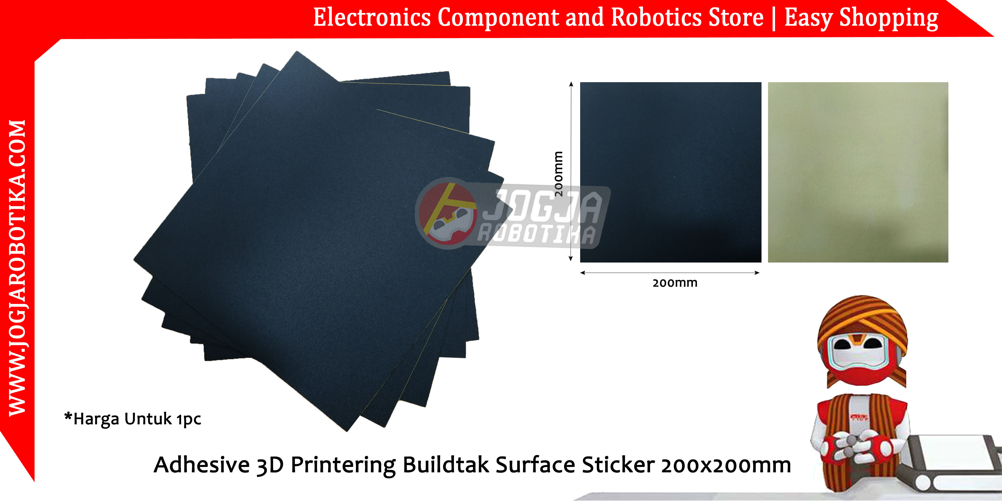 Adhesive 3D Printering Buildtak Surface Sticker 200x200mm