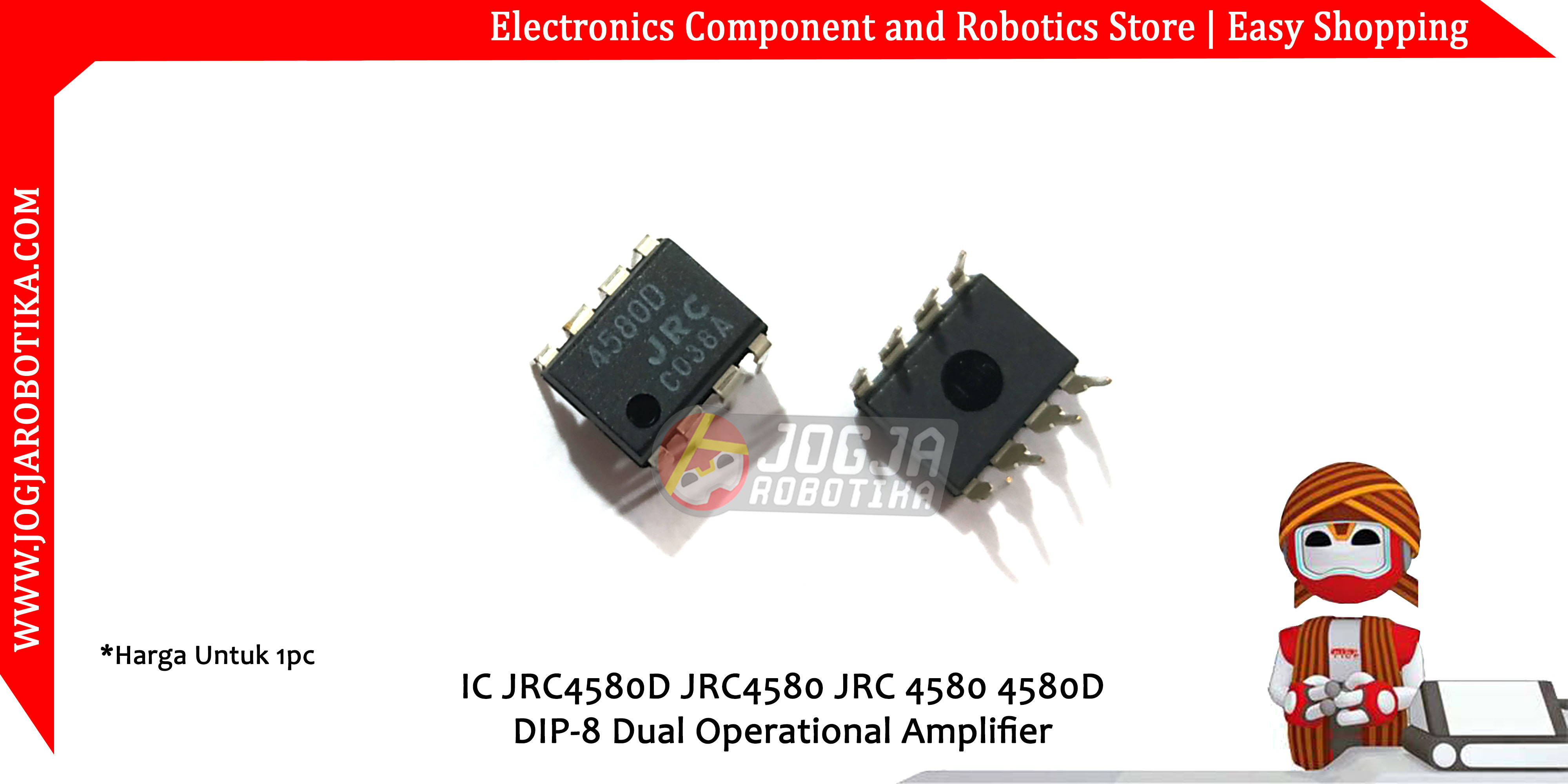 IC JRC4580D JRC4580 JRC 4580 4580D DIP-8 Dual Operational Amplifier