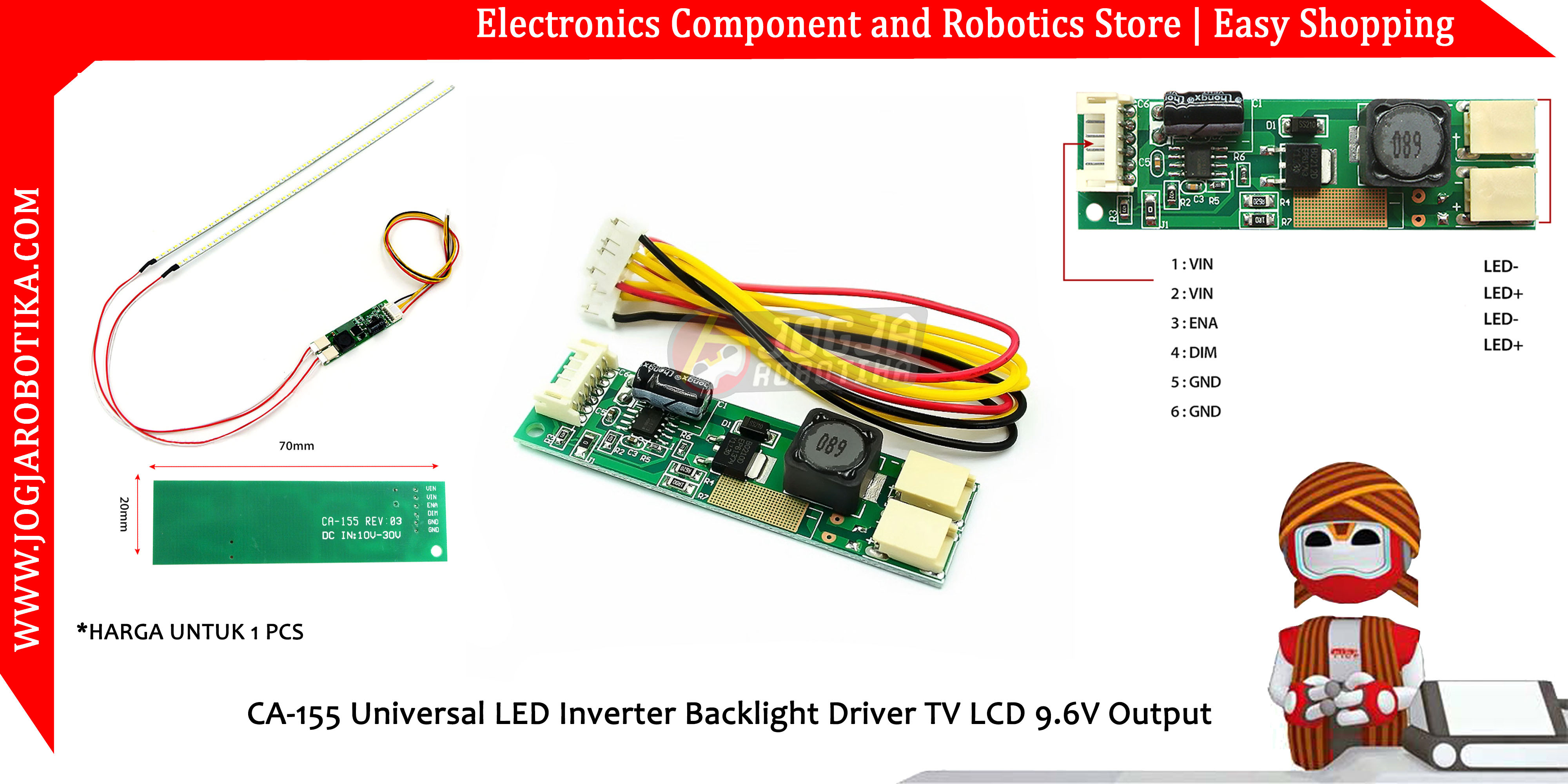 CA-155 Universal LED Inverter Backlight Driver TV LCD 9.6V Output