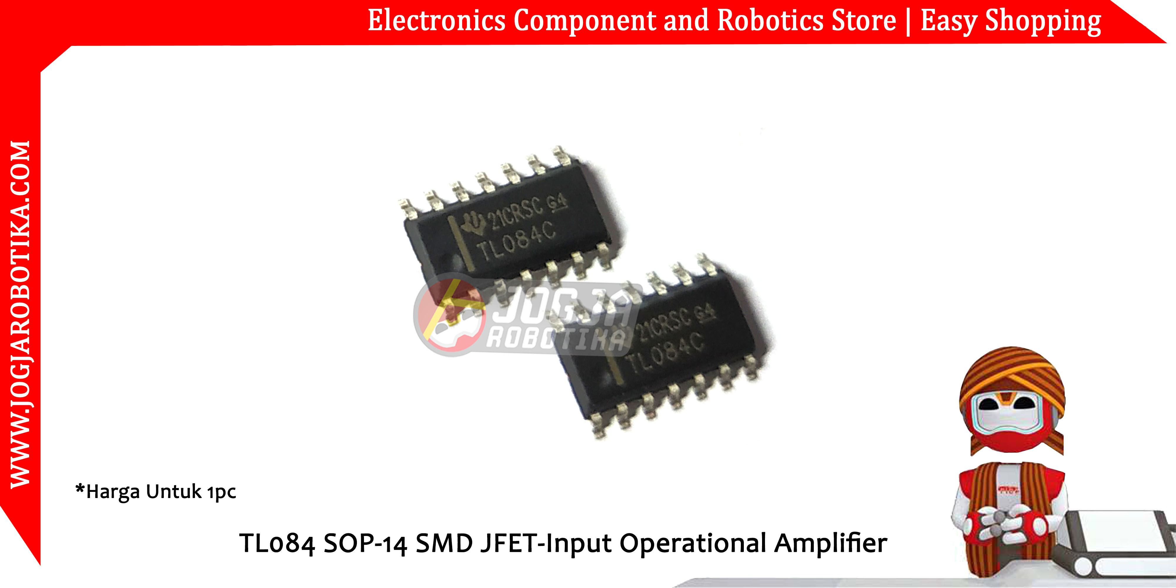 TL084 SOP-14 SMD JFET-Input Operational Amplifier