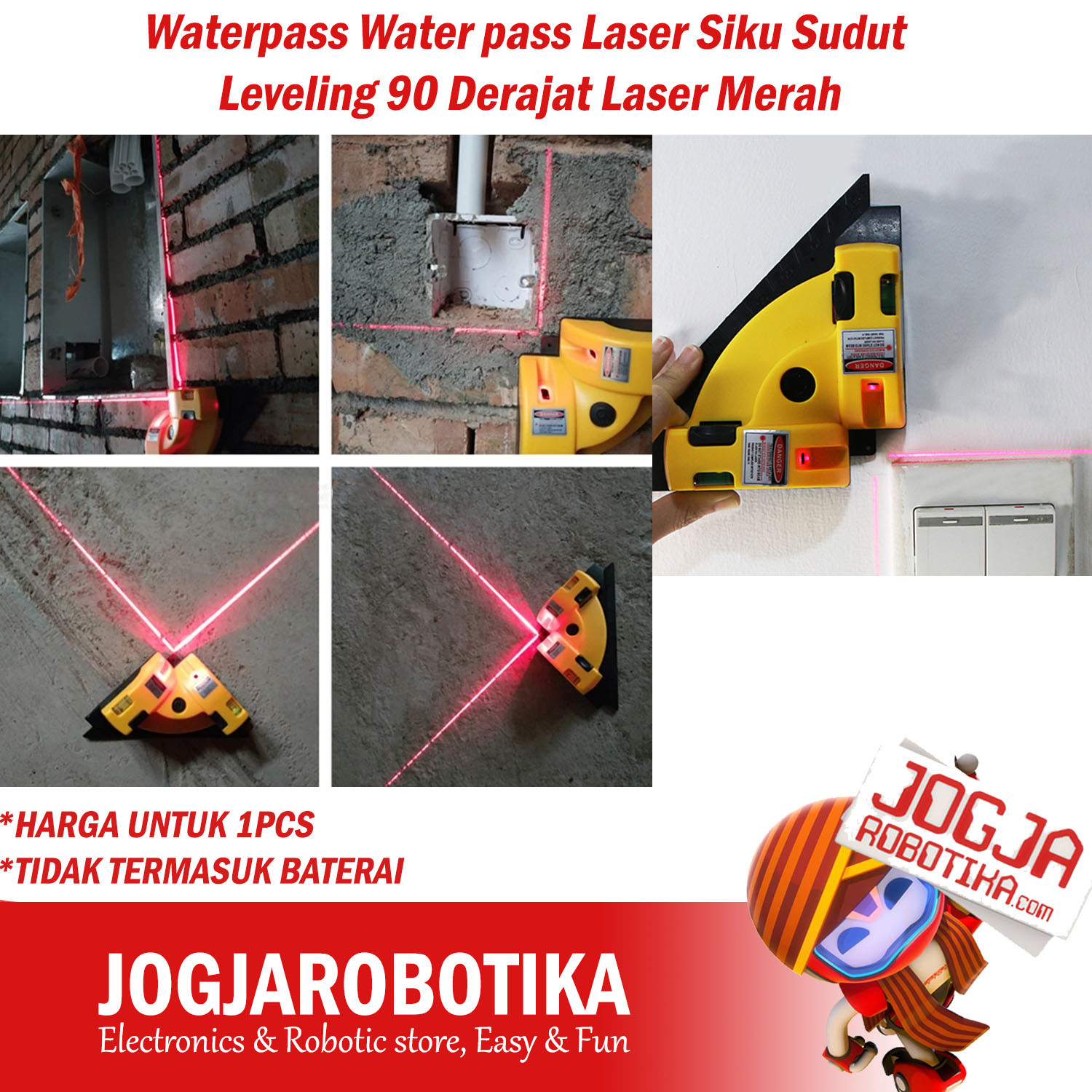 Waterpass Water pass Laser Siku Sudut Leveling 90 Derajat Laser Merah