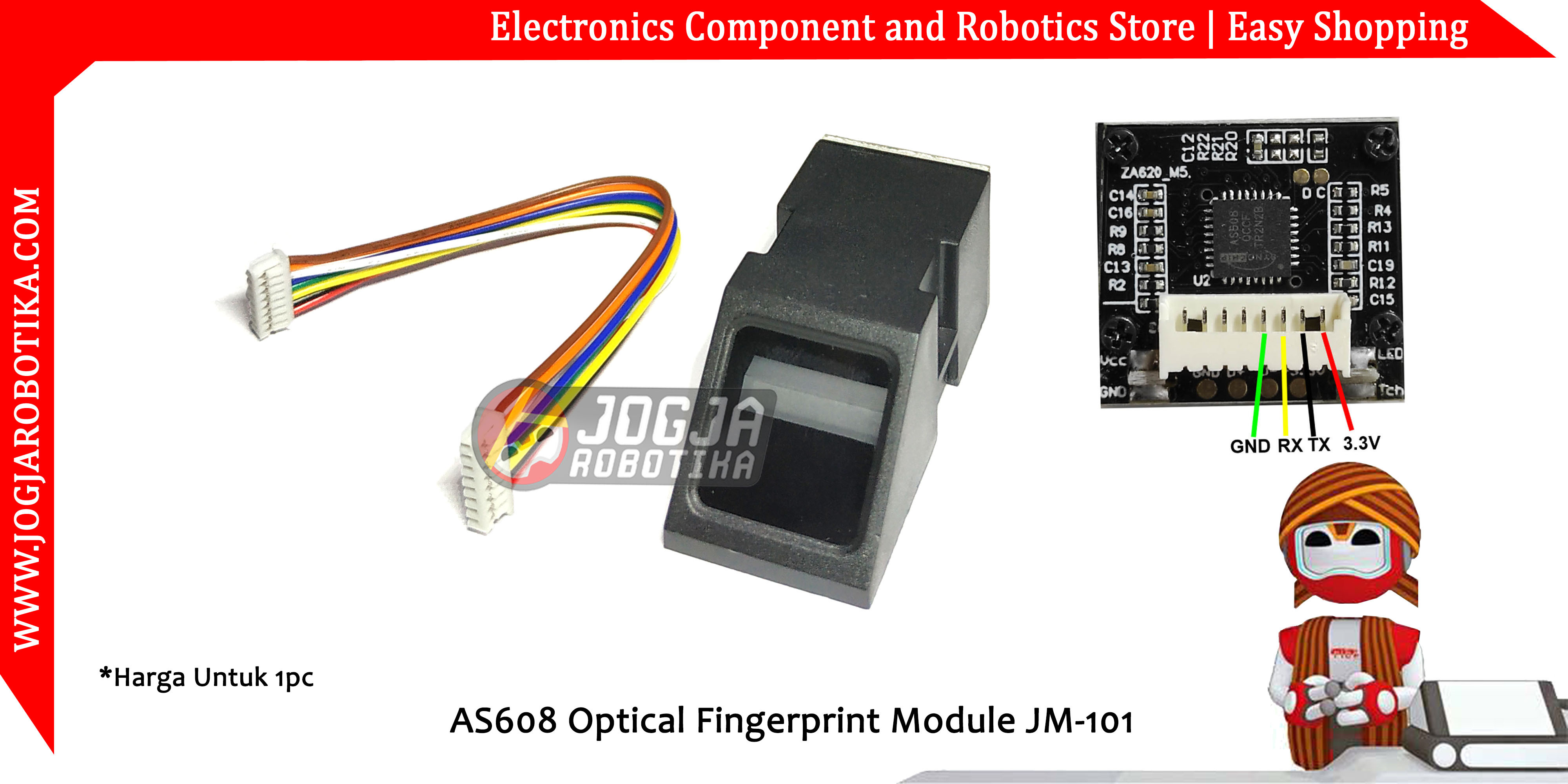 AS608 Optical Fingerprint Module JM-101