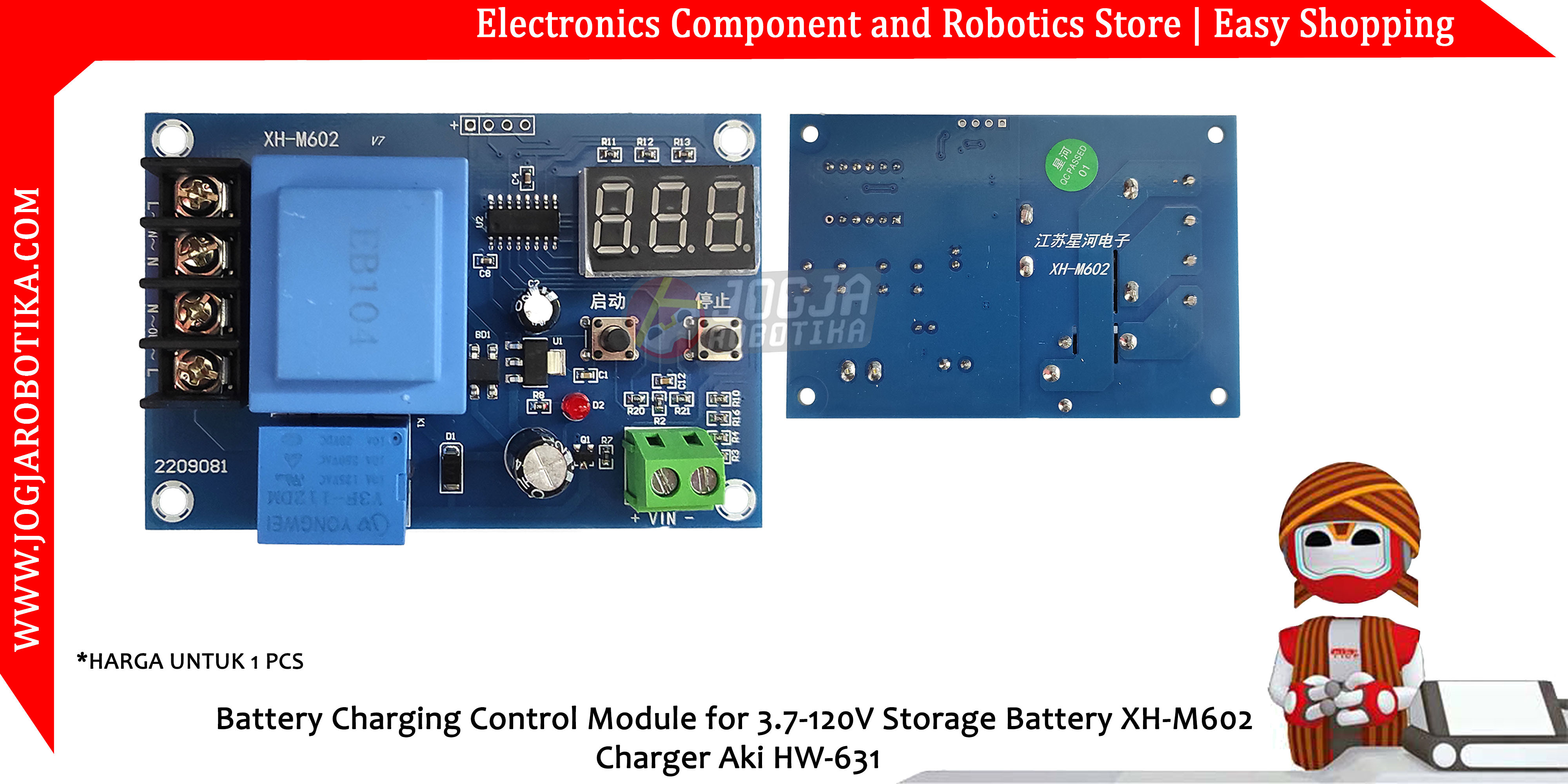 Battery Charging Control Module for 3.7-120V Storage Battery XH-M602 Charger Aki HW-631