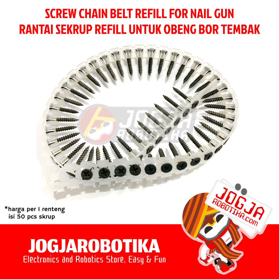 REFILL SCREW CHAIN BELT NAIL GUN RANTAI SEKRUP UNTUK MESIN BOR TEMBAK