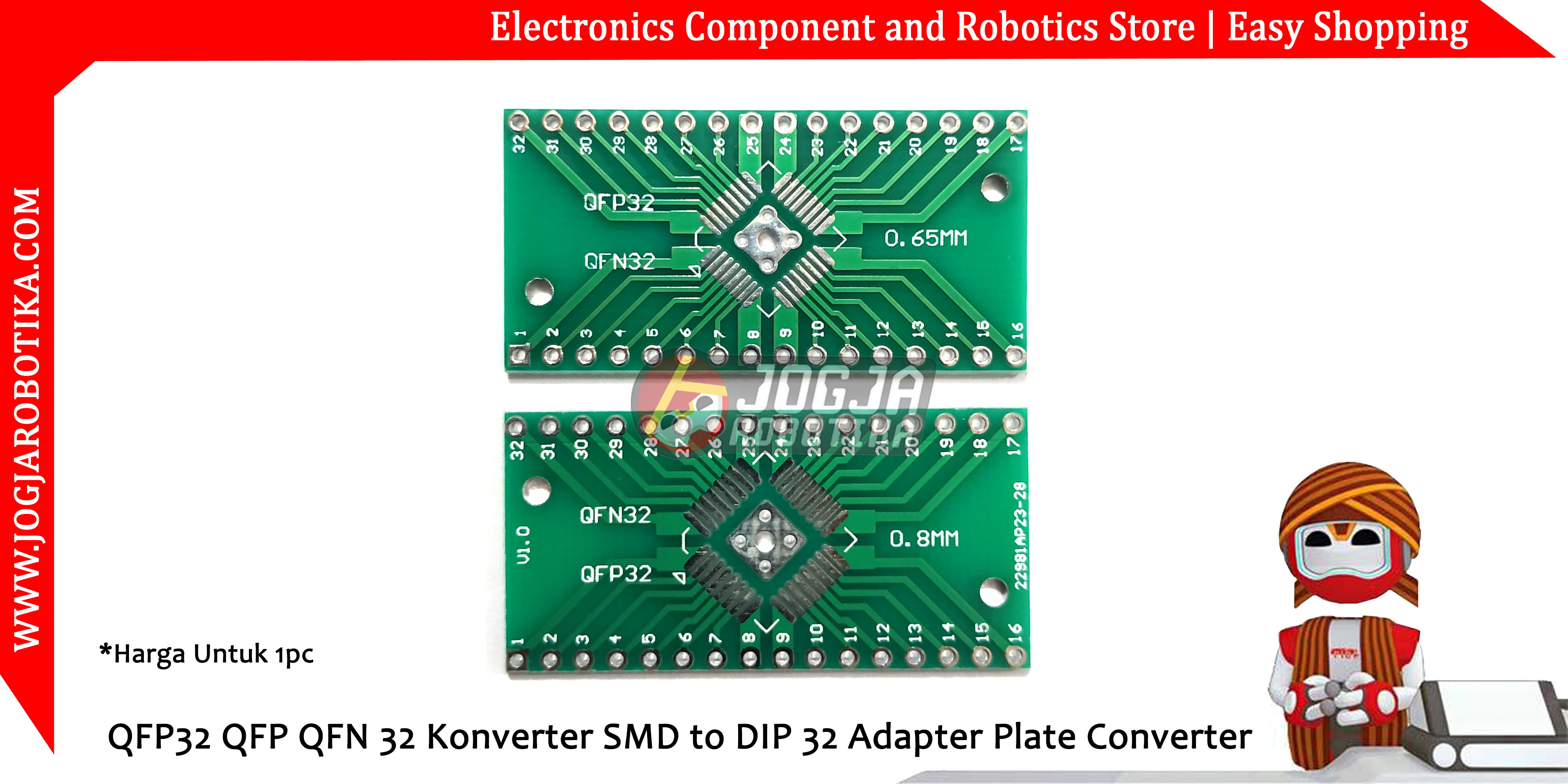 QFP32 QFP QFN 32 Konverter SMD to DIP 32 Adapter Plate Converter
