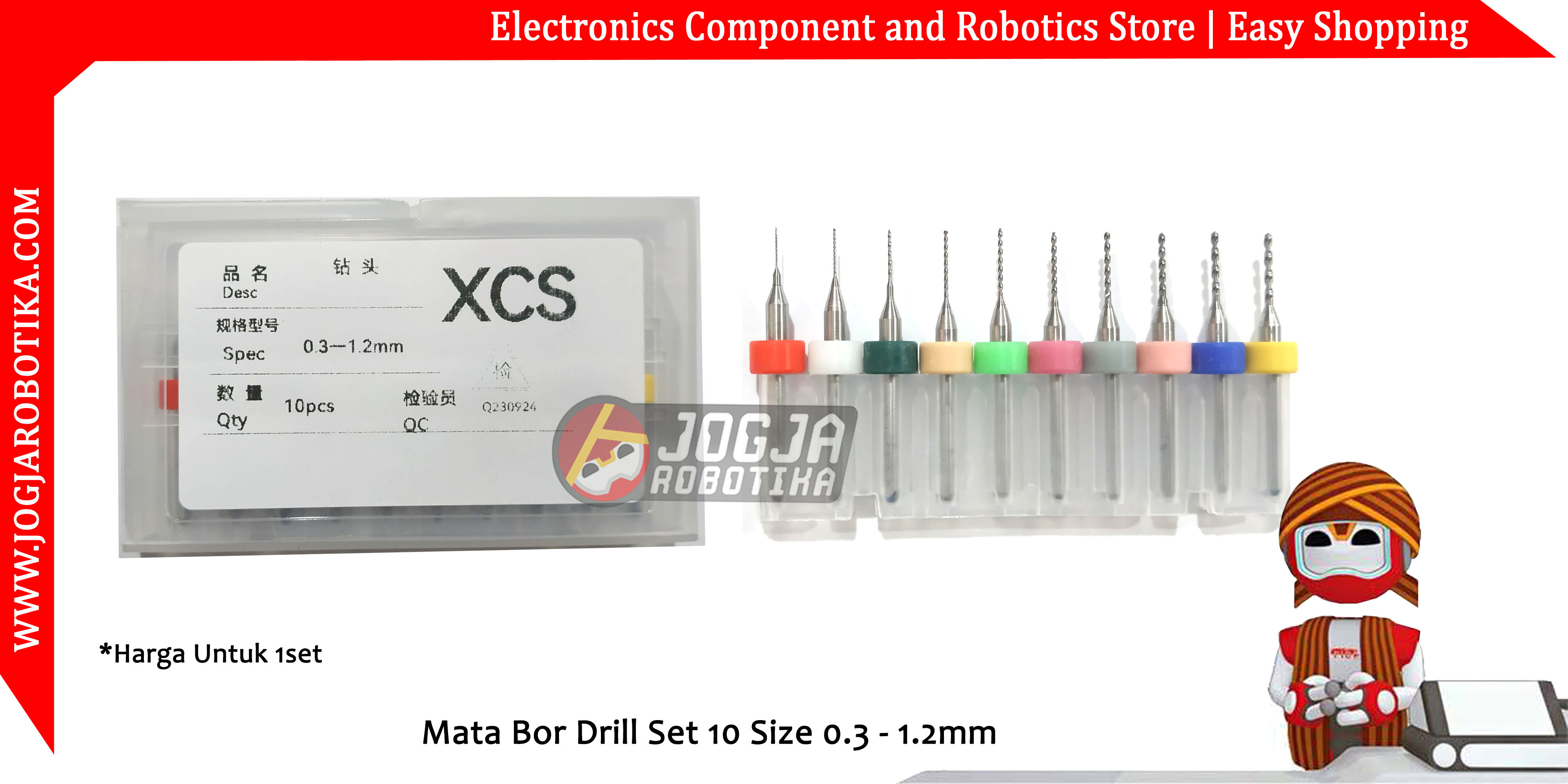 Mata Bor Drill Set 10 Size 0.15 - 1.0mm