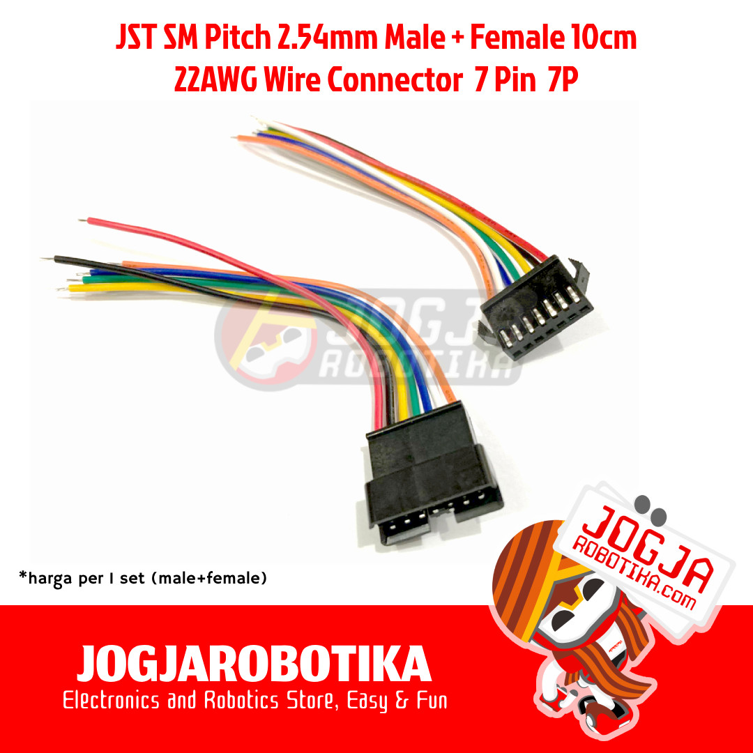 JST SM Pitch 2.54mm Male Female 10cm 22AWG Wire Connector 4 Pin 4P