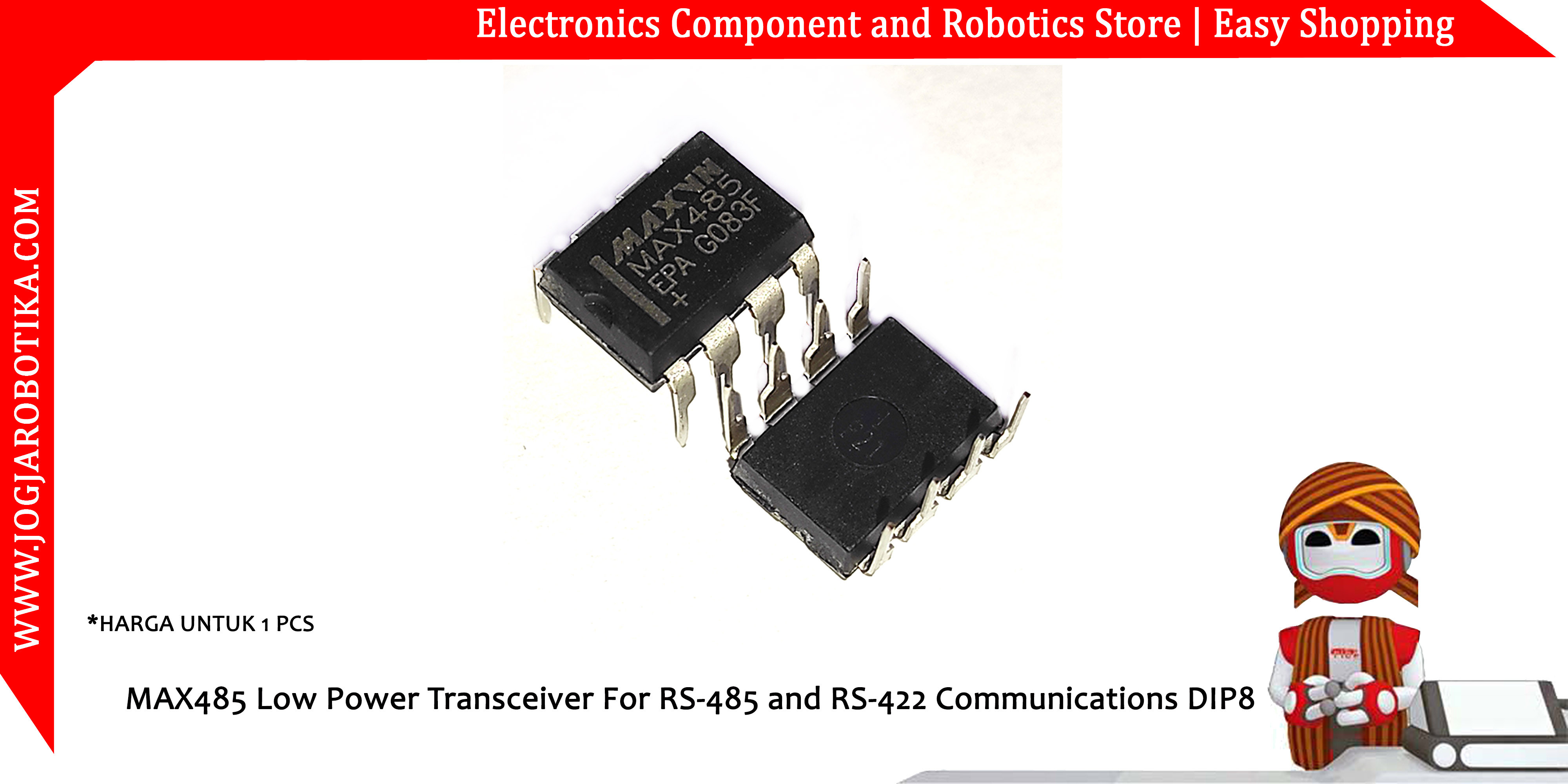 MAX485 Low Power Transceiver For RS-485 and RS-422 Communications