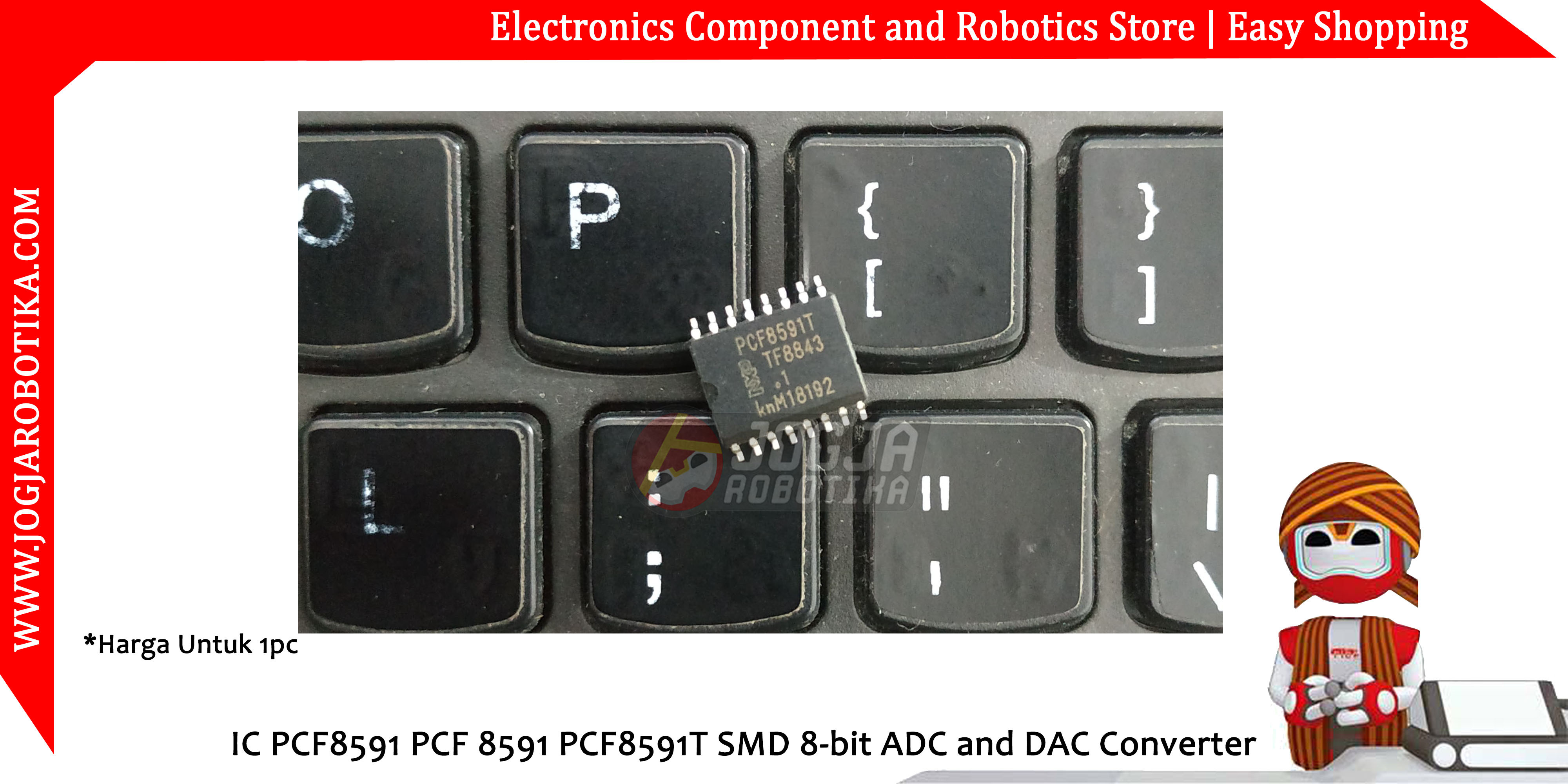 IC PCF8591 PCF 8591 PCF8591T SMD 8-bit ADC and DAC Converter