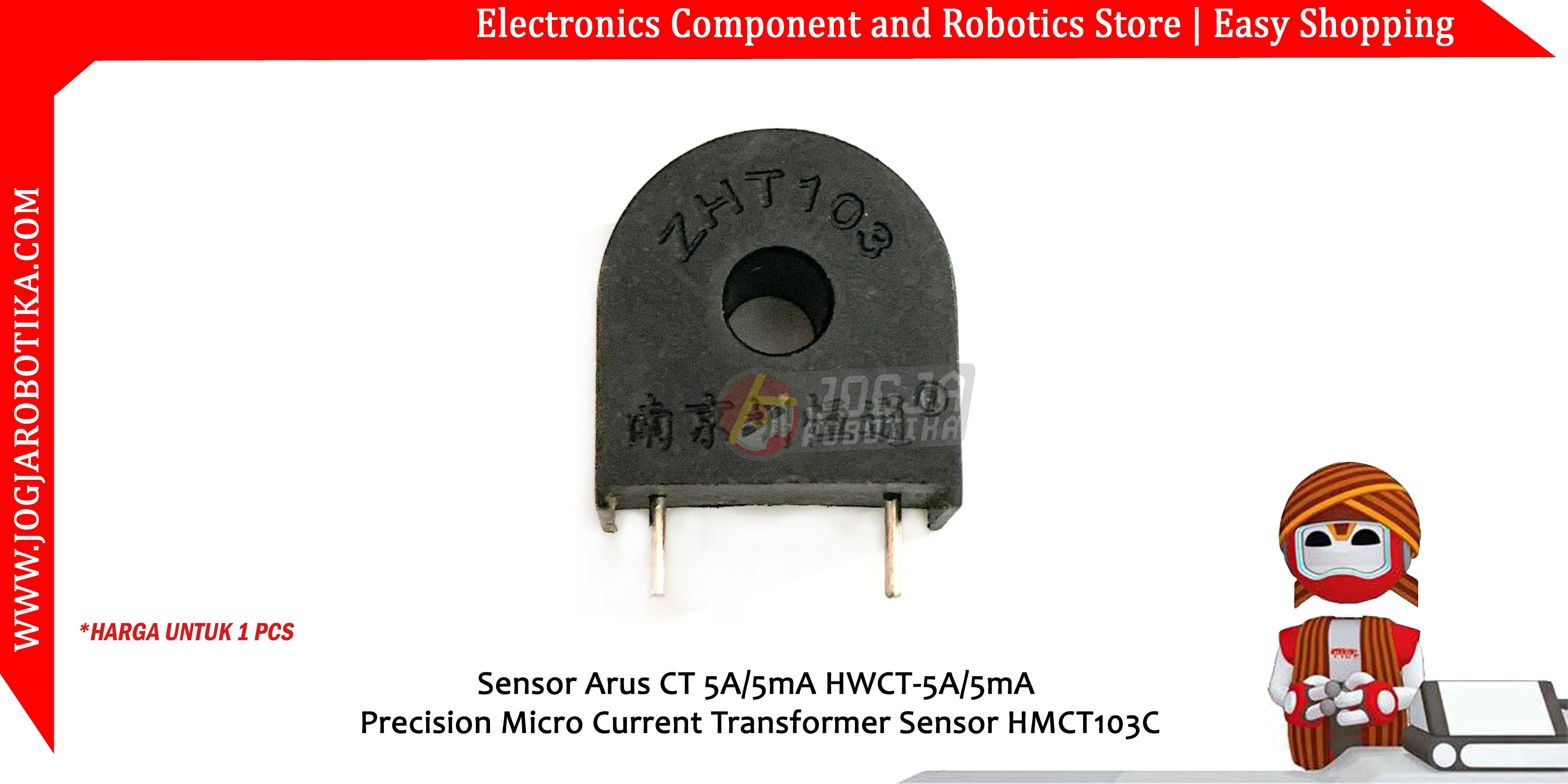 Sensor Arus CT 5A/5mA HWCT-5A/5mA Precision Micro Current Transformer Sensor HMCT103C