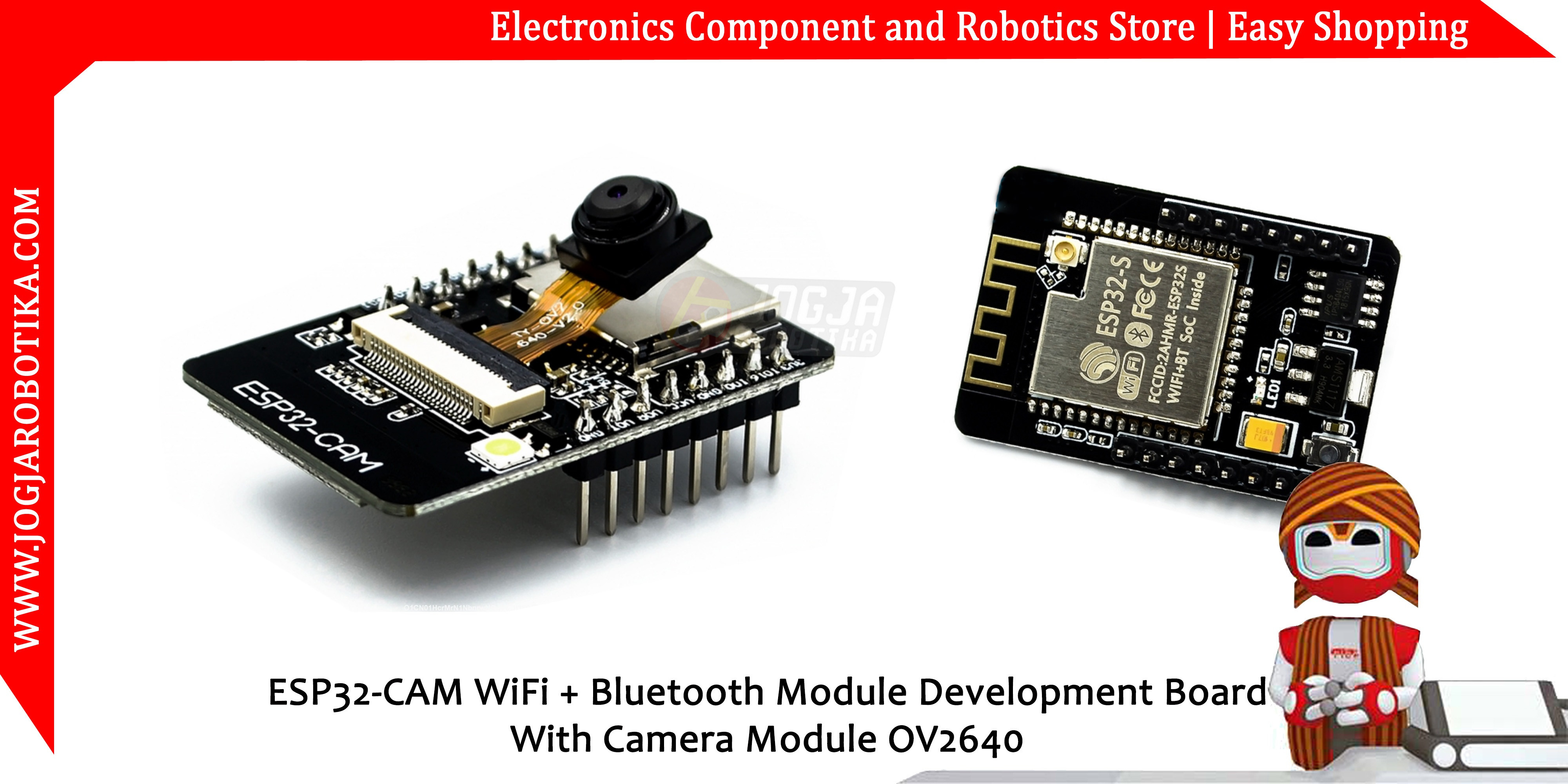 ESP32-CAM WiFi + Bluetooth Module Development Board With Camera Module OV2640