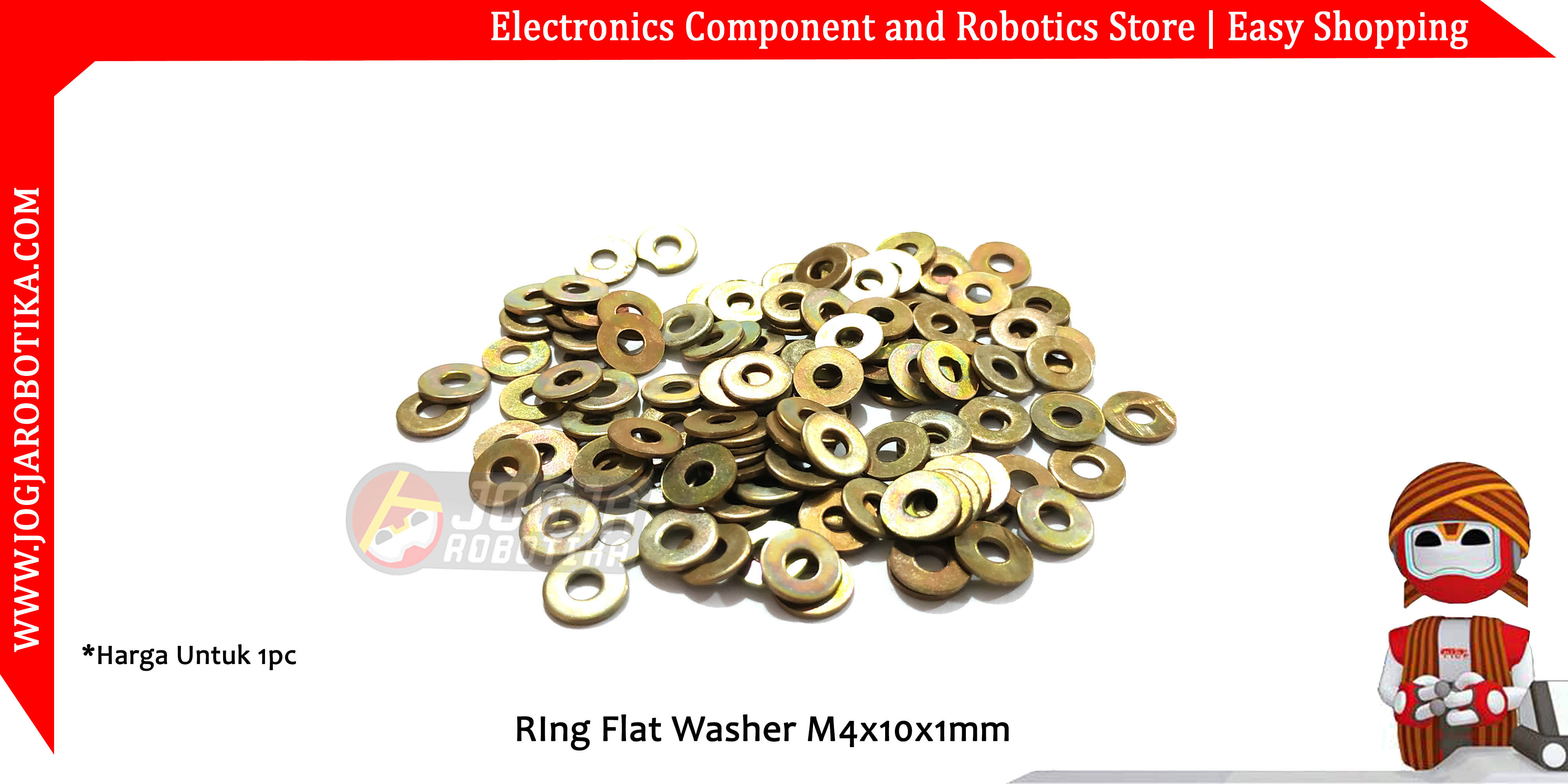 RIng Flat Washer M4x10x1mm