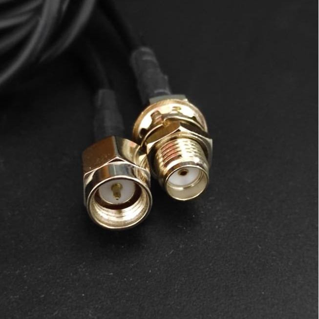 RP-SMA Male To Female RG174 Coaxial Wireless LAN WAN Router Antenna WiFi Extension Cable 3M