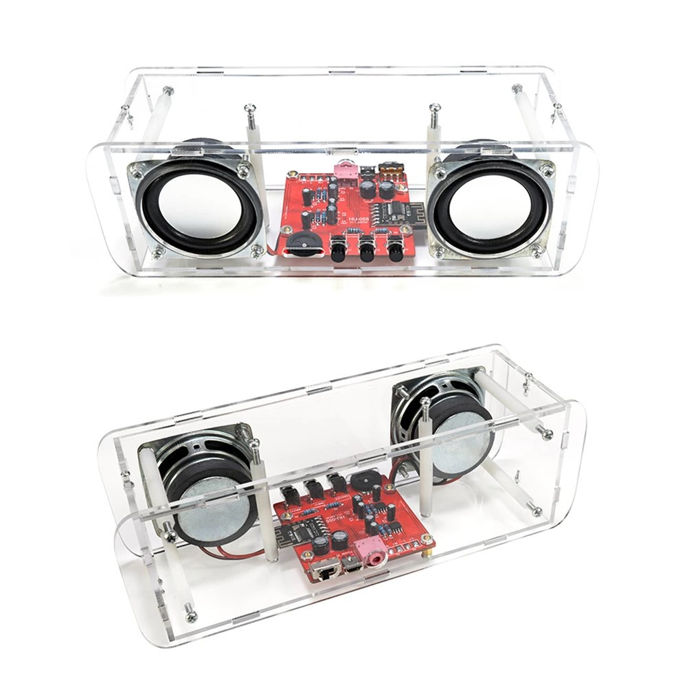 HU-055 DIY Stereo Bluetooth Amplifier Audio Speaker Kit with Case