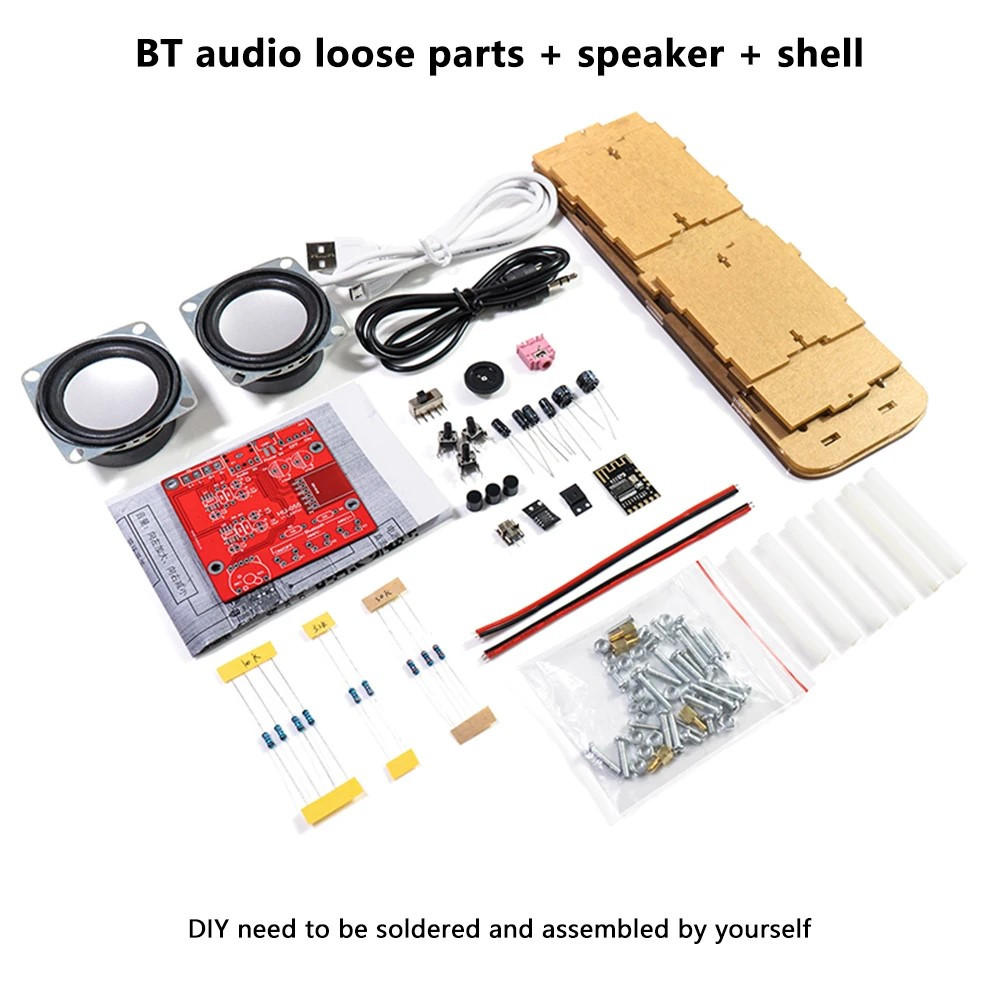 HU-055 DIY Stereo Bluetooth Amplifier Audio Speaker Kit with Case