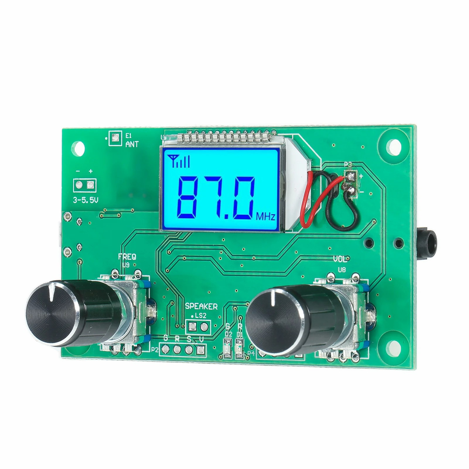 Digital Stereo FM Radio Receiver RX LCD Penerima Radio 76MHz-108MHz  DSP PLL Module