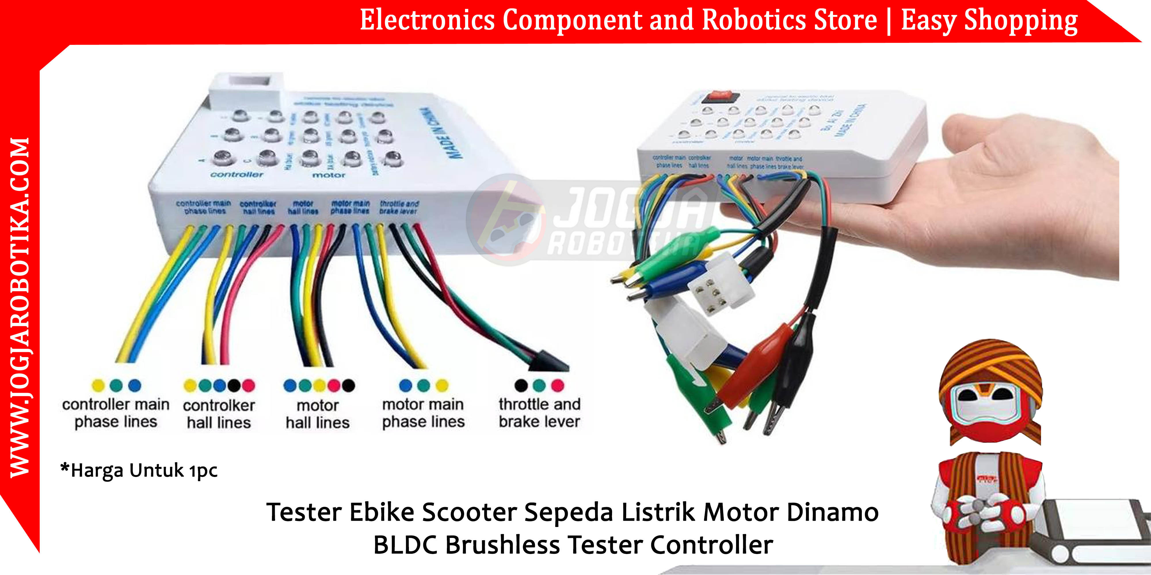 Tester Ebike Scooter Sepeda Listrik Motor Dinamo BLDC Brushless Tester Controller