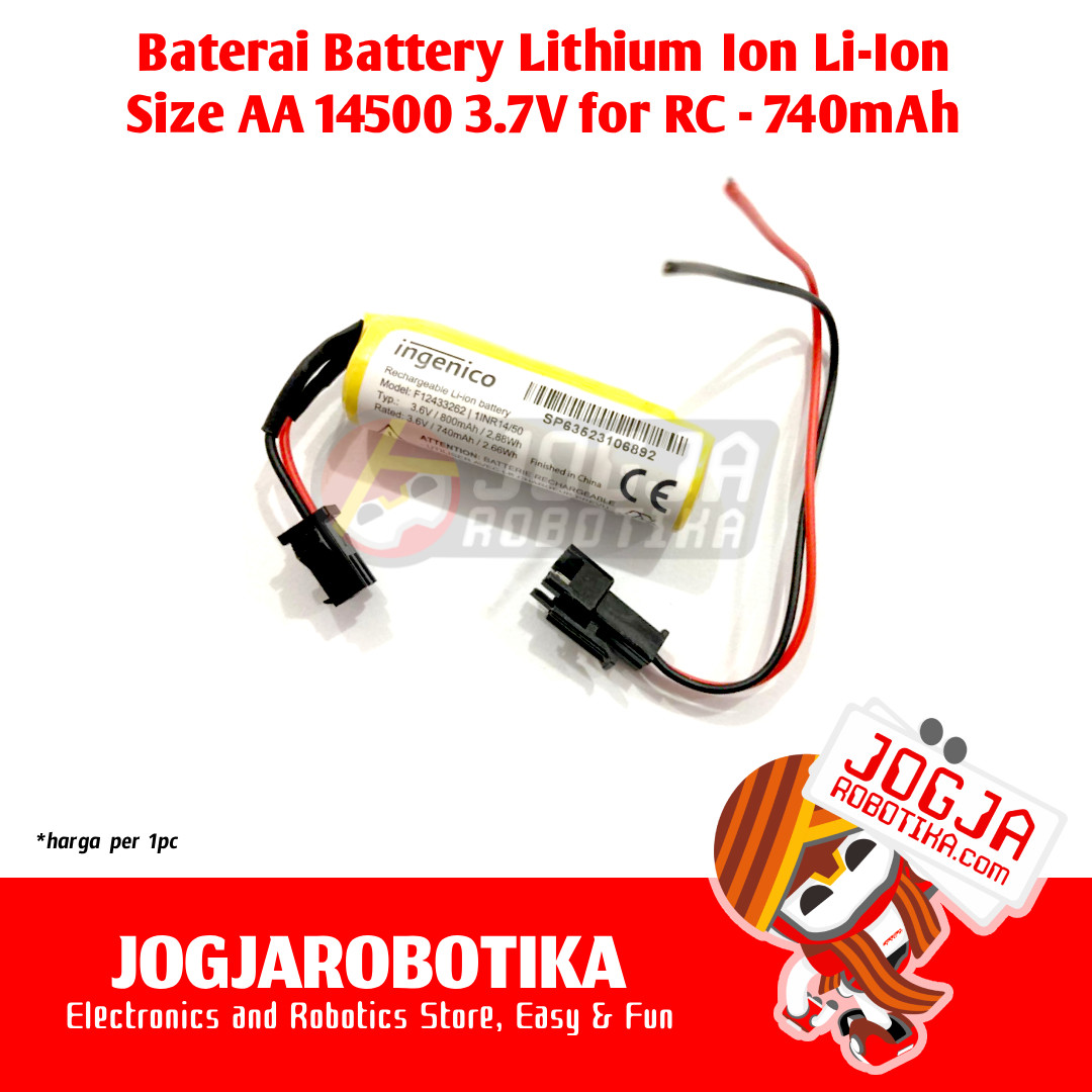 LI-ION BATTERY 7.4V 1500MAH 18650 with JST XH2.54 Connector