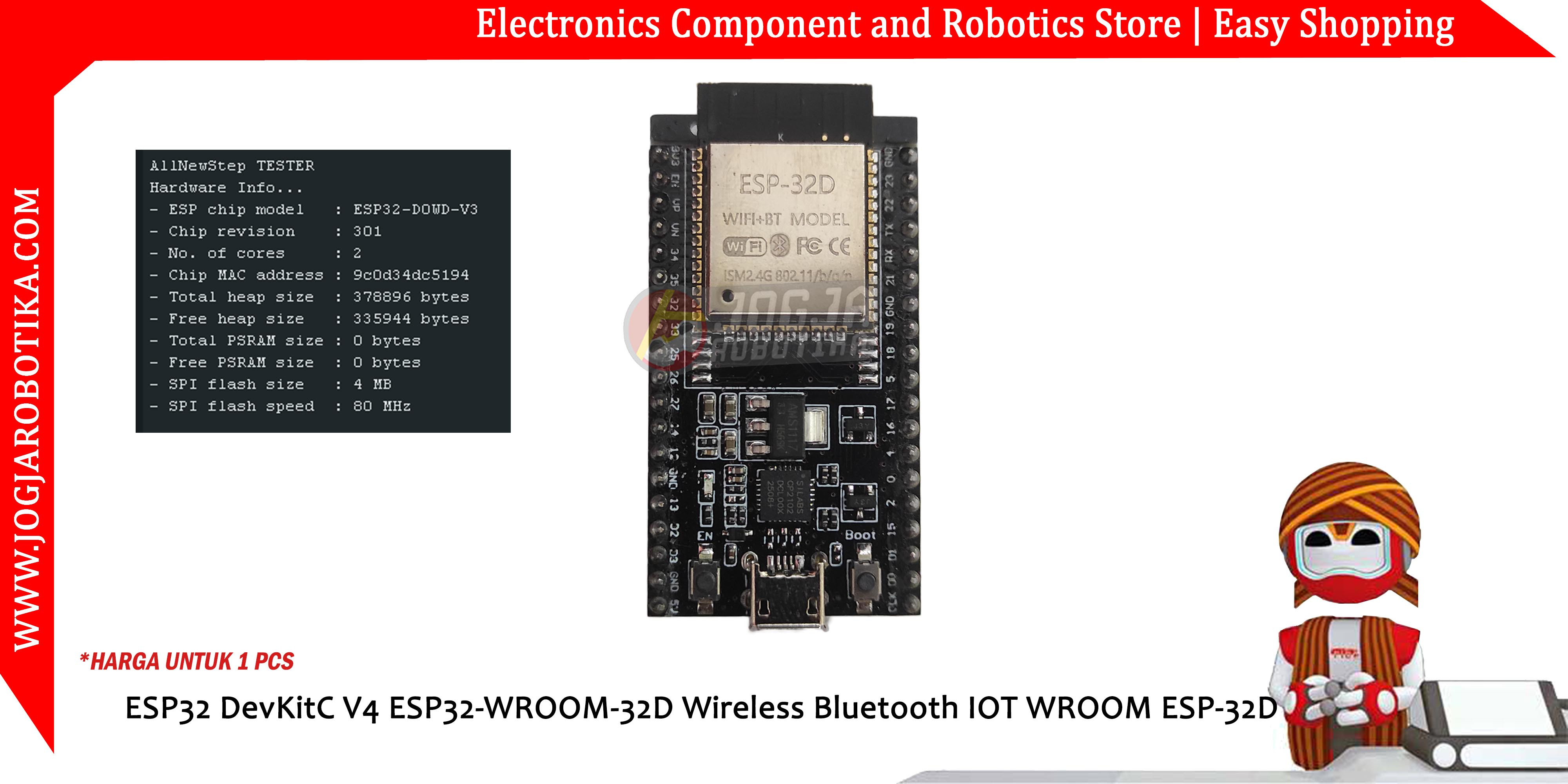 ESP32 DevKitC V4 ESP32-WROOM-32D Wireless Bluetooth IOT WROOM ESP-32D