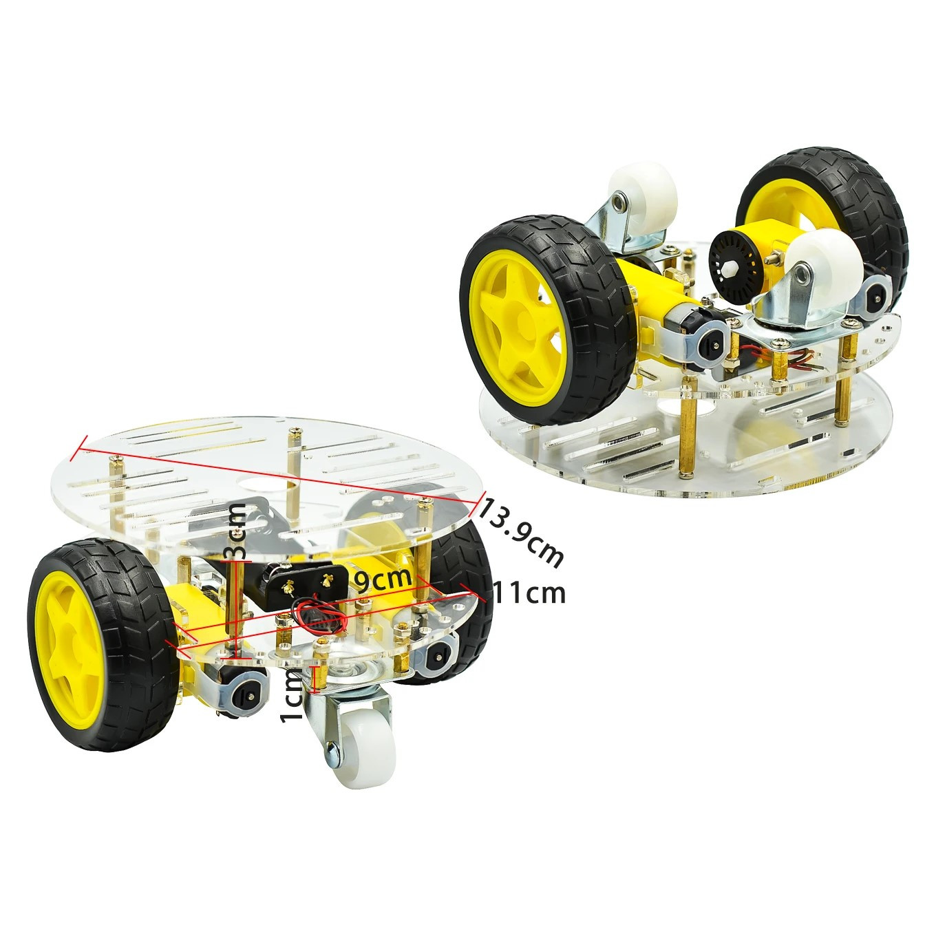 2 WD sasiskit Bundar