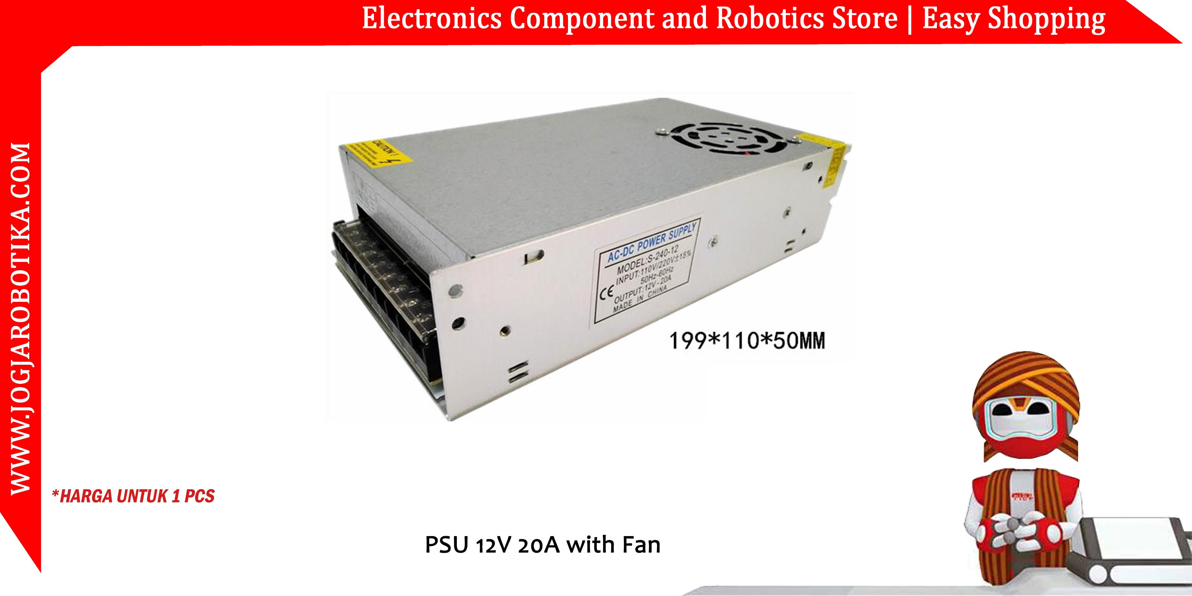 PSU 12V 20A with Fan