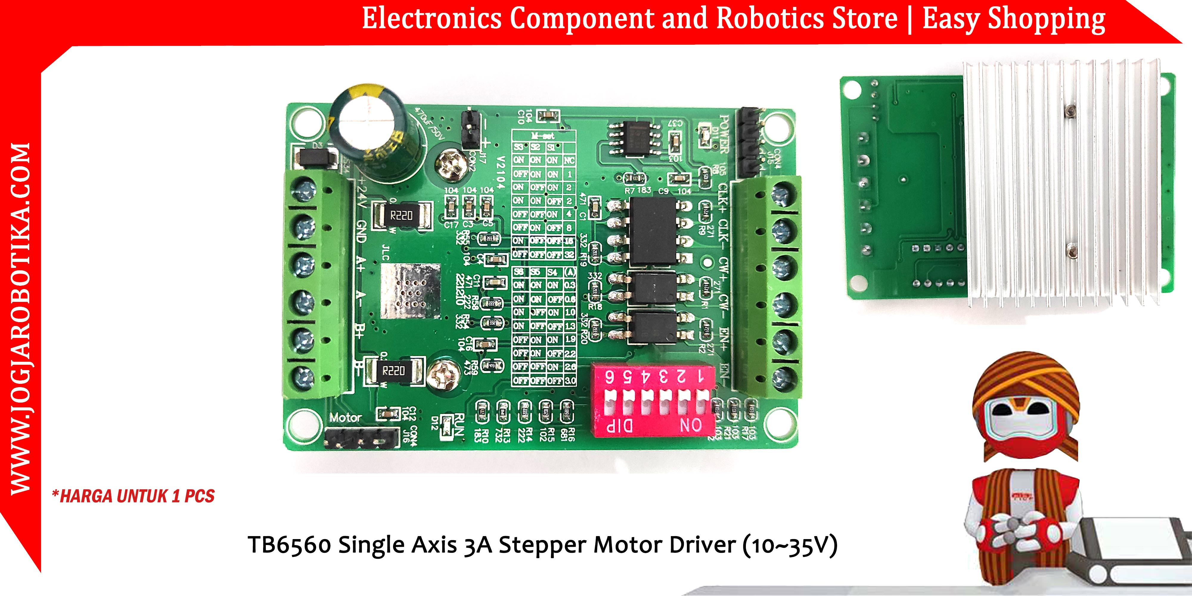 TB6560 Single Axis 3A Stepper Motor Driver (10~35V)