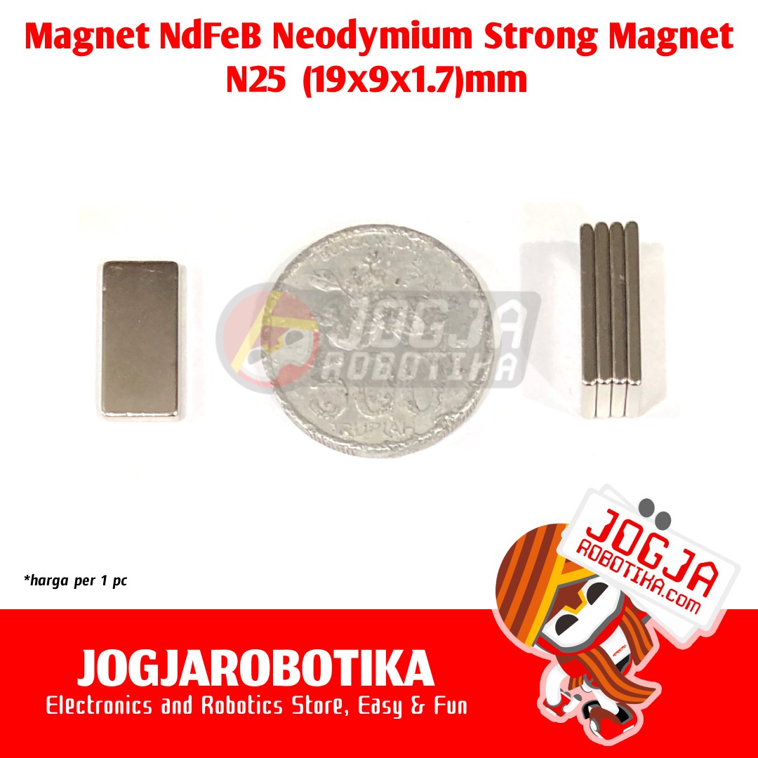 MAGNET N25 KOTAK (19X9X1.7)MM - NEODYMIUM NEODIMIUM STRONG MAGNET