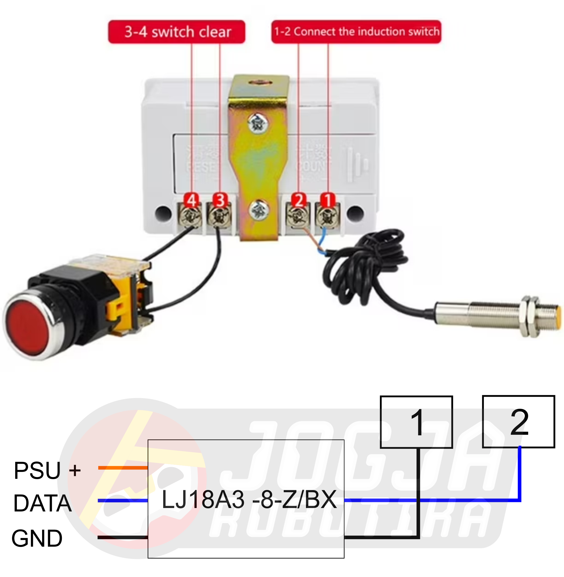 BEM-5C 5 Digit LCD Digital Display Magnetic Induction Electronic Tally Counter